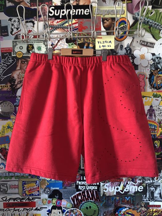 Supreme Supreme Laser Cut S Logo Sweatshorts Red SS21 2021 Shorts