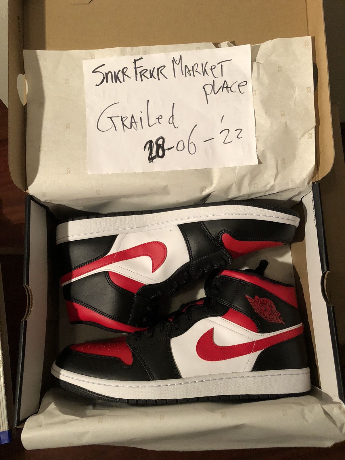 Nike Air Jordan Mid Bred Toe 554724-079 US15