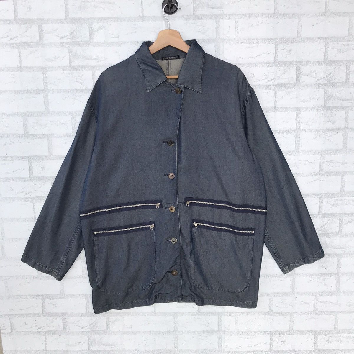 ATSURO TAYAMA Archival A.T Atsuro Tayama 100% Rayon Multi-Zipper Jacket Size L / US 10 / IT 46 - 1 Thumbnail