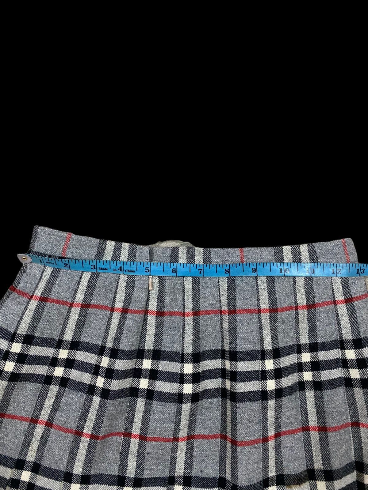 Burberry × Vintage Vtg🔥Burberrys London Grey Novacheck Wool Skirt Size ONE SIZE - 7 Thumbnail