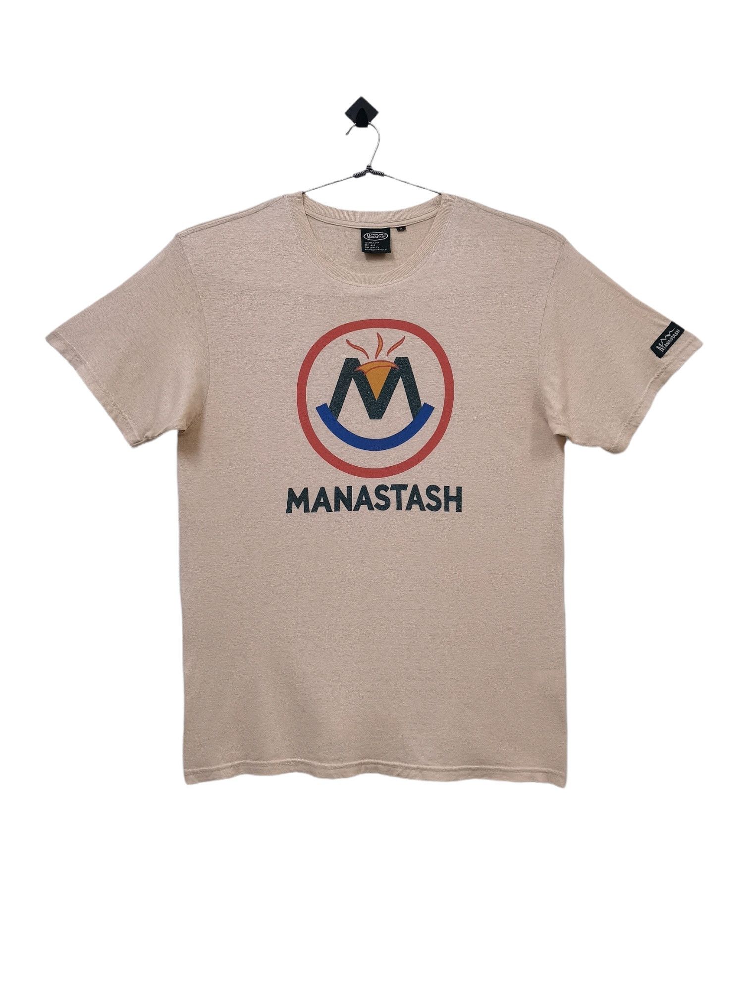 image of Manastash Polycotton Mountarin T-Shirt Design in Tan, Men's (Size XL)