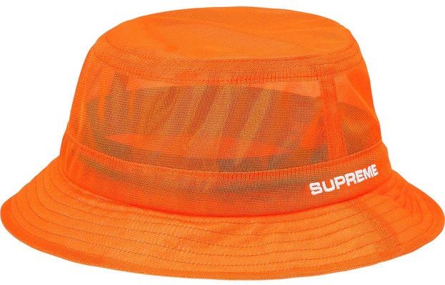 Supreme Supreme Mesh Orange 🍊Crusher Bucket🪣 Hat 🎩 | Grailed