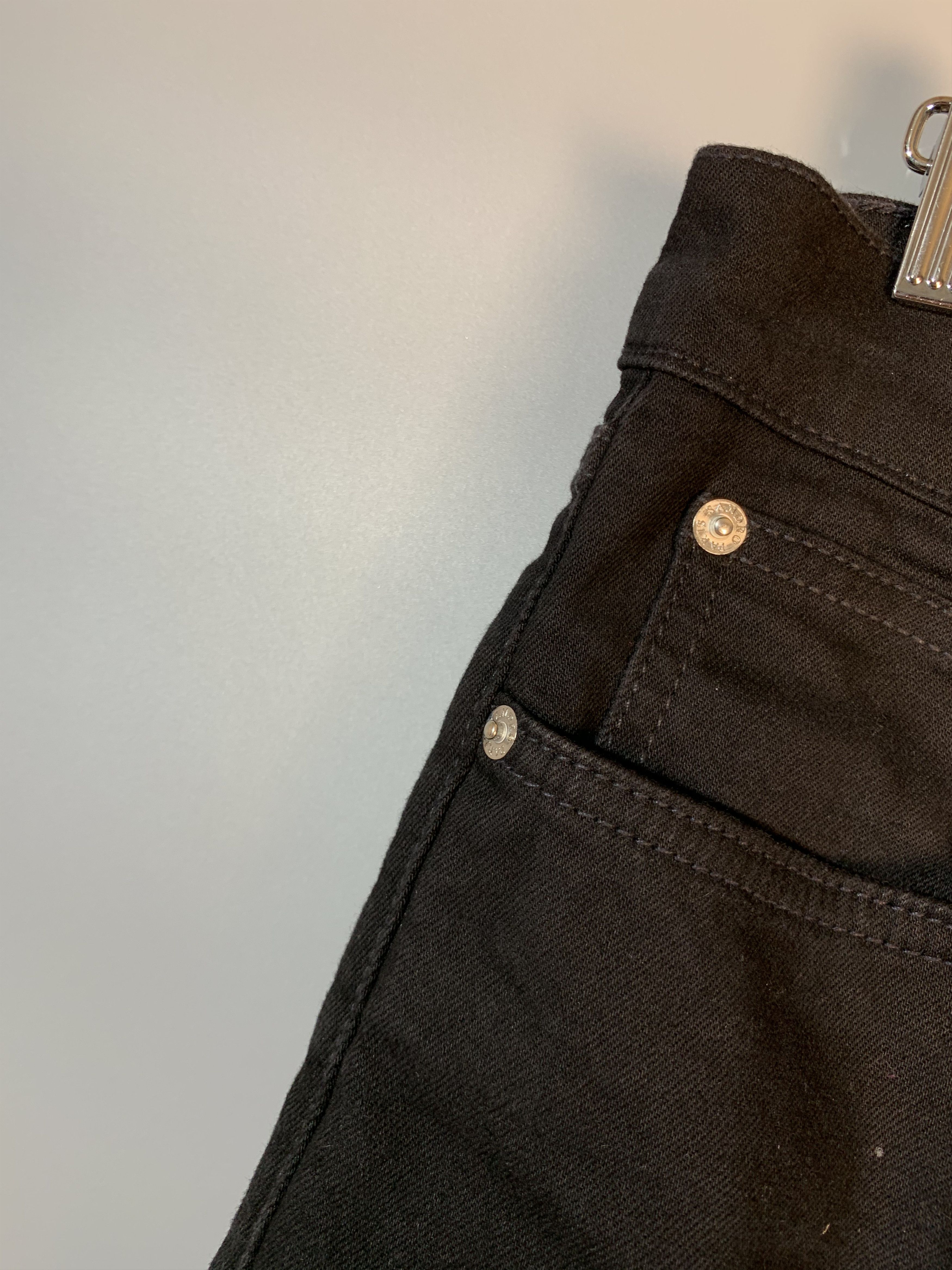 Sandro Sandro Paris Black Mid Rise Slim Fit Skinny Jeans Pants Size US 32 / EU 48 - 7 Thumbnail