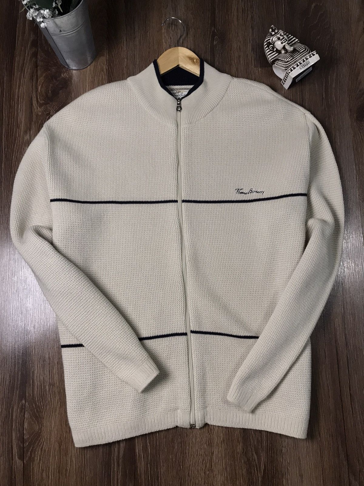 Burberry × Burberry Prorsum × Vintage Vintage Thomas Burberry Zip sweater knitwear Size US M / EU 48-50 / 2 - 2 Thumbnail