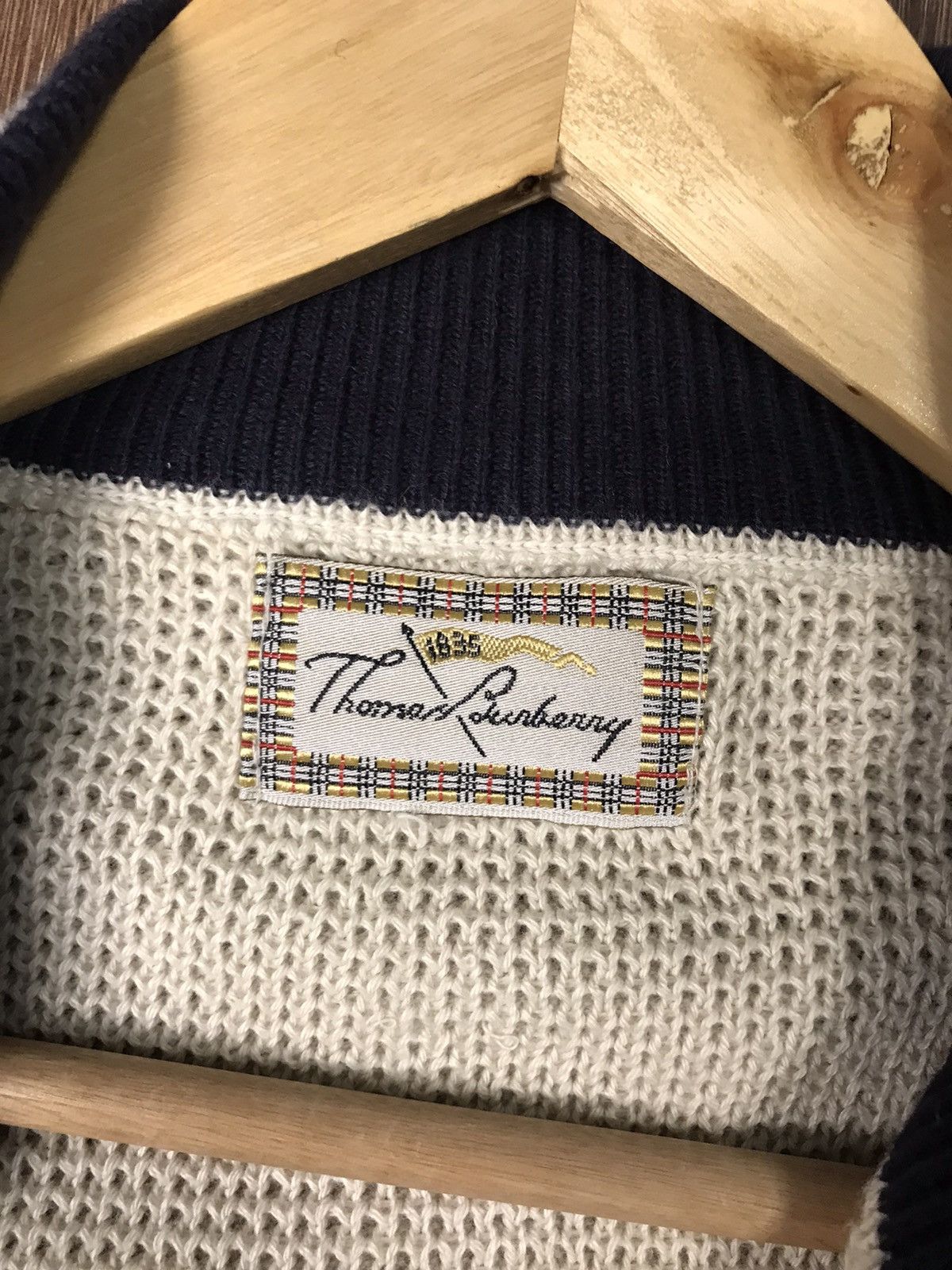 Burberry × Burberry Prorsum × Vintage Vintage Thomas Burberry Zip sweater knitwear Size US M / EU 48-50 / 2 - 6 Thumbnail
