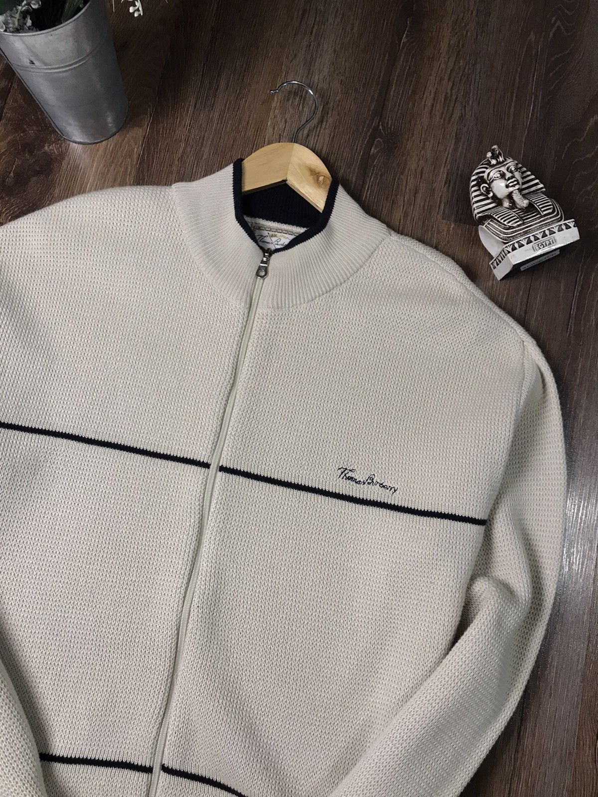 Burberry × Burberry Prorsum × Vintage Vintage Thomas Burberry Zip sweater knitwear Size US M / EU 48-50 / 2 - 3 Thumbnail