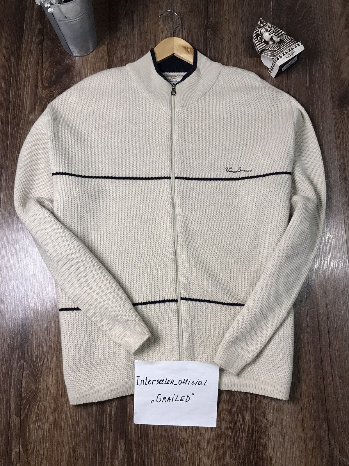Burberry × Burberry Prorsum × Vintage Vintage Thomas Burberry Zip sweater knitwear Size US M / EU 48-50 / 2 - 1 Thumbnail