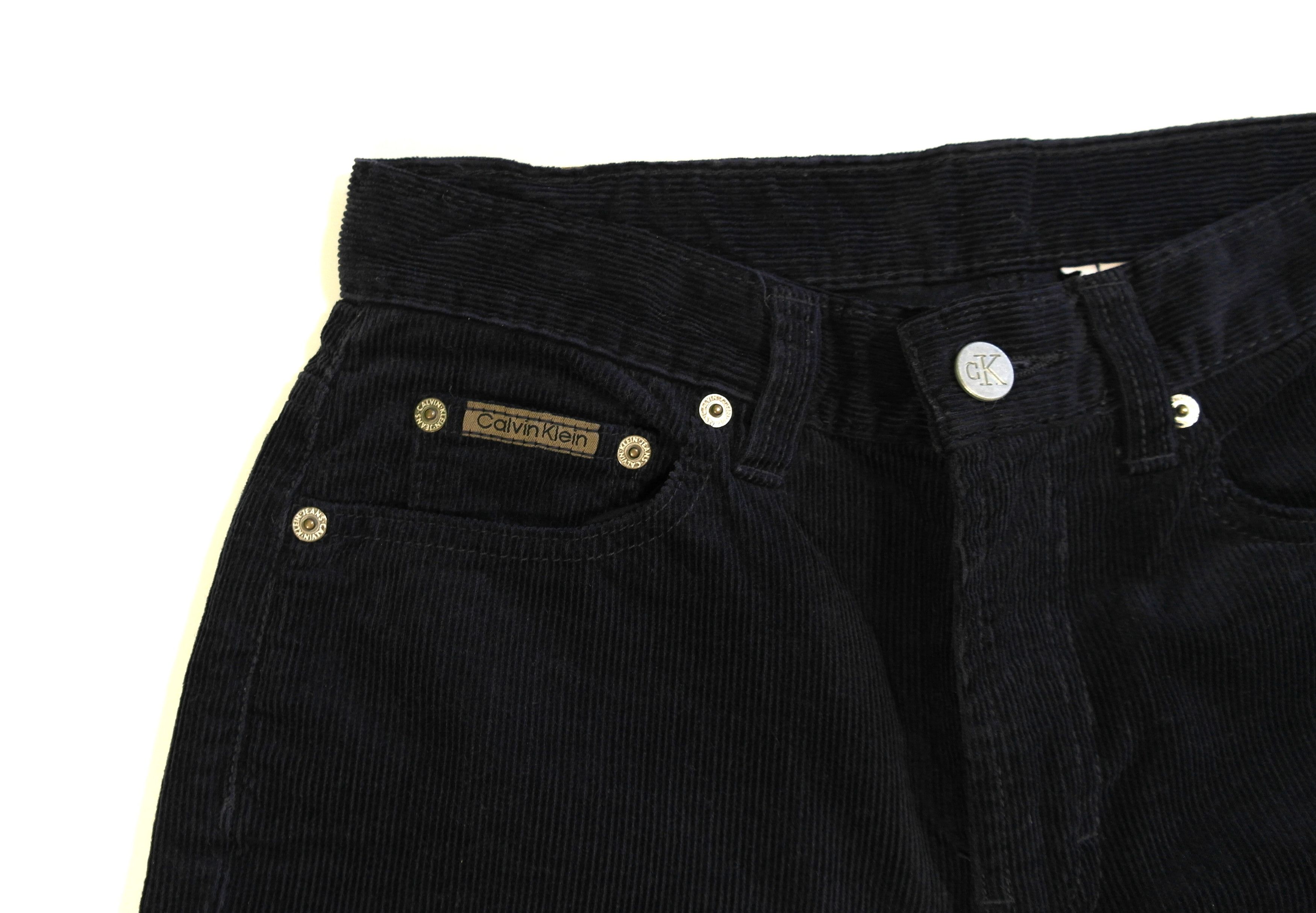 Calvin Klein Calvin Klein Velvet Pants Blue Navy Size 25" / US 0 / IT 36 - 7 Thumbnail