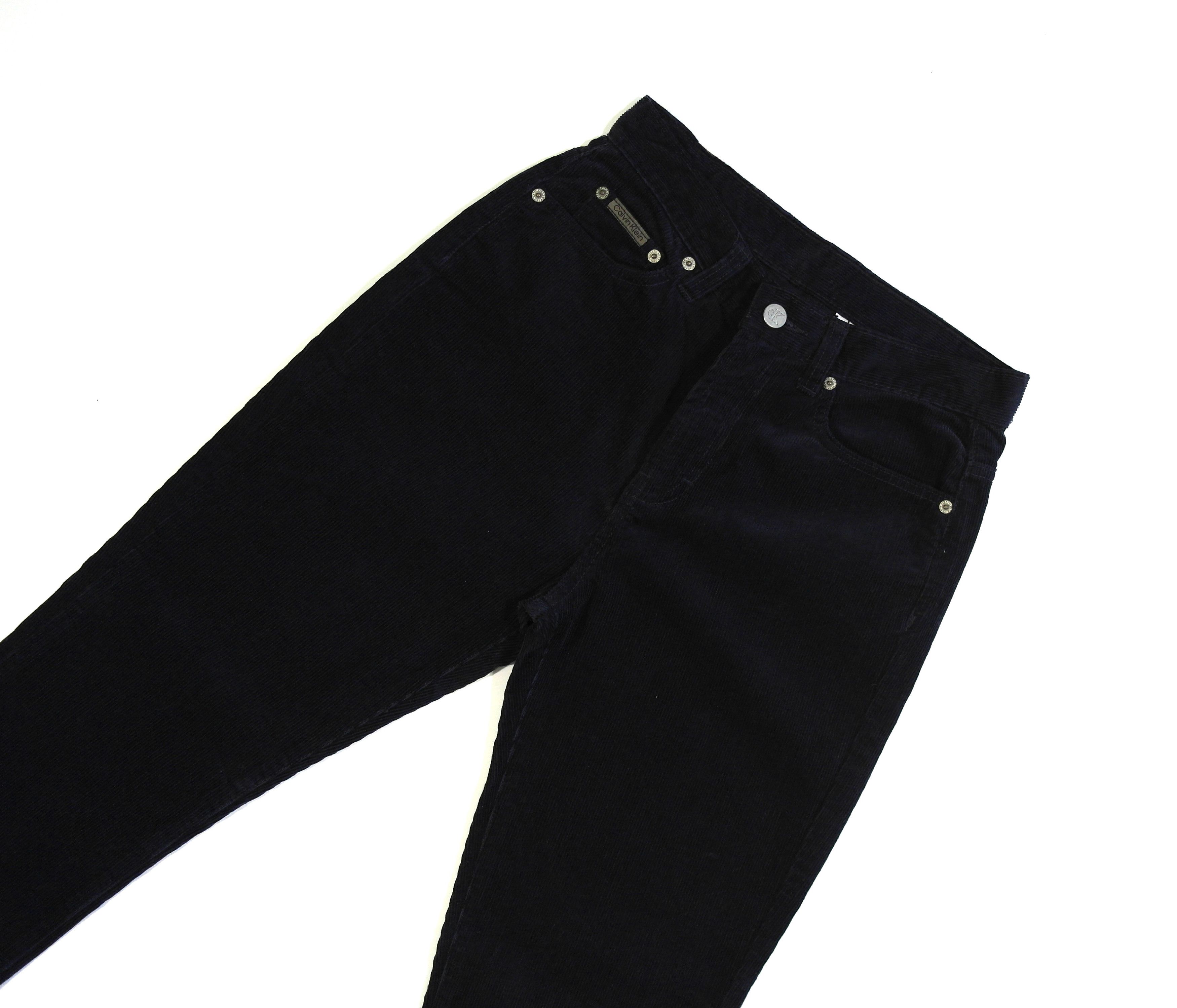 Calvin Klein Calvin Klein Velvet Pants Blue Navy Size 25" / US 0 / IT 36 - 3 Thumbnail