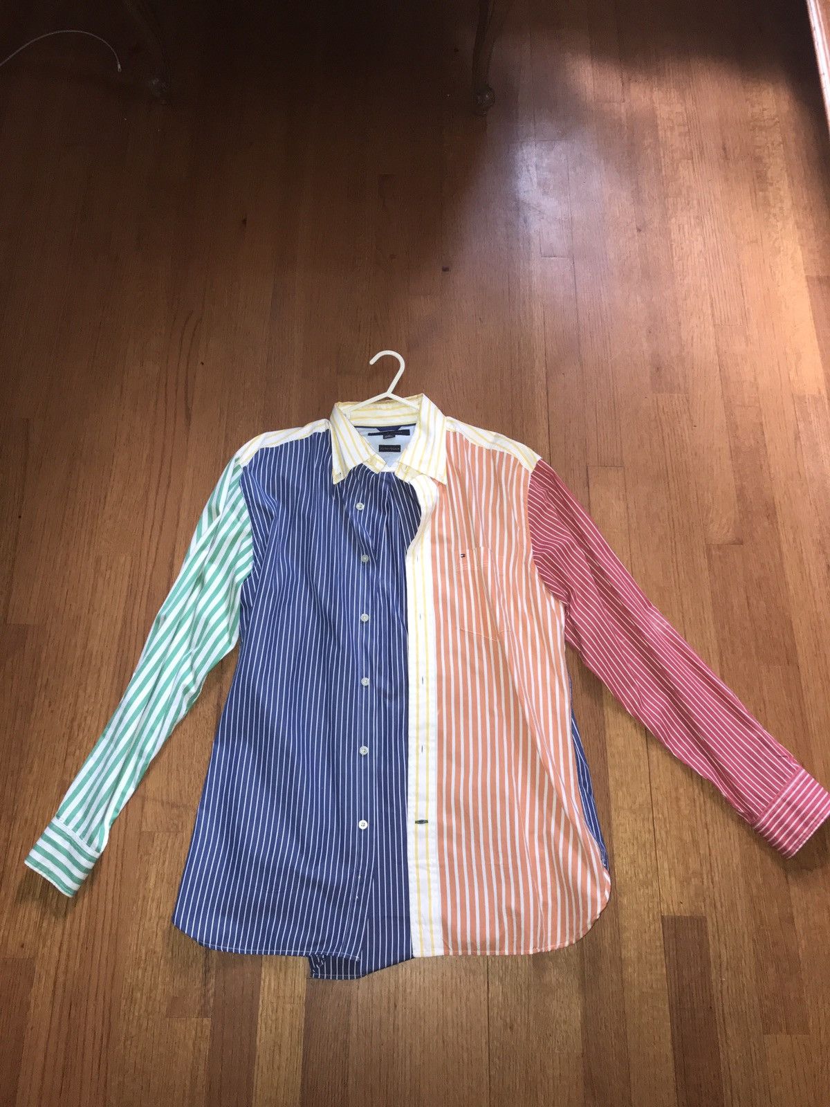 Tommy Rainbow striped button up