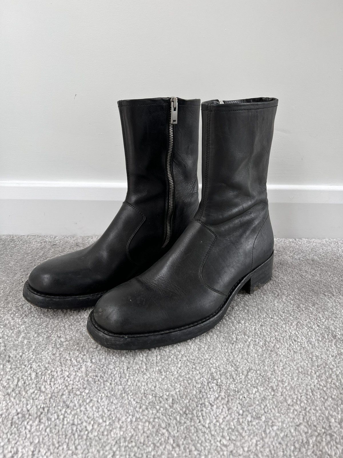 Maison Margiela MARTIN MAISON MARGIELA CAMPUS BOOT BLACK LEATHER Grailed