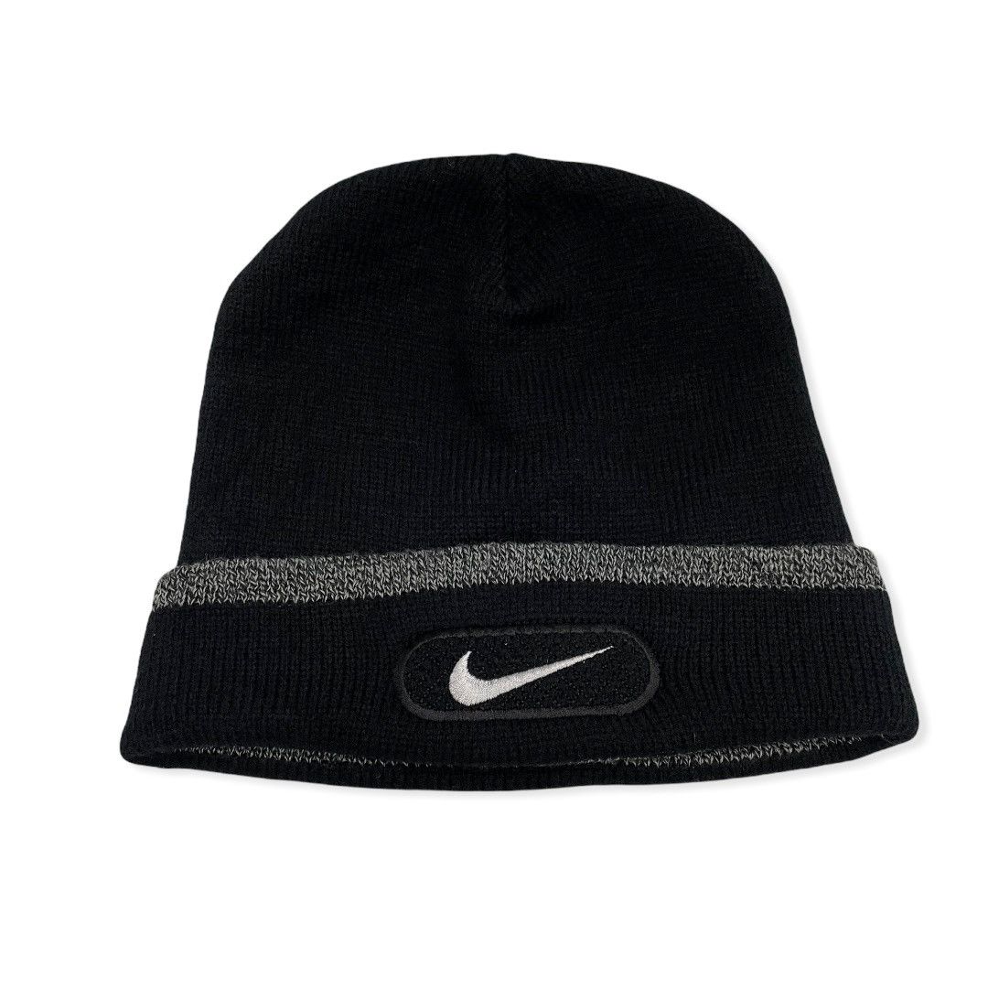 Nike 90’s NIKE Center Swoosh Embroidery Acrylic Beanie Size ONE SIZE - 4 Thumbnail
