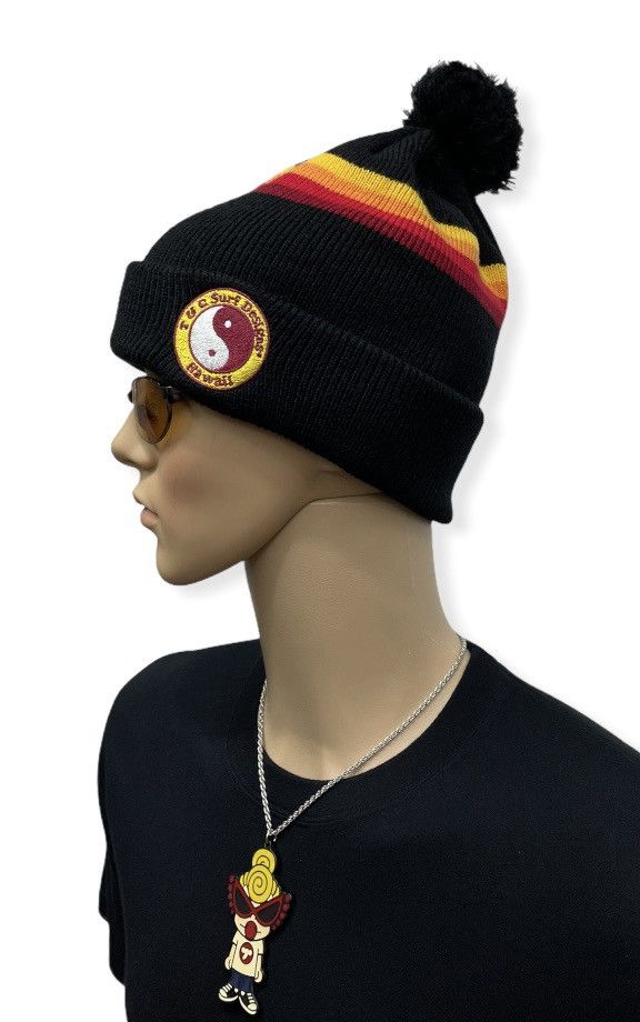 Japanese Brand VTG 90’s TOWN & COUNTRY SURF DESIGN HAWAII Acrylic Beanie Size ONE SIZE - 3 Thumbnail