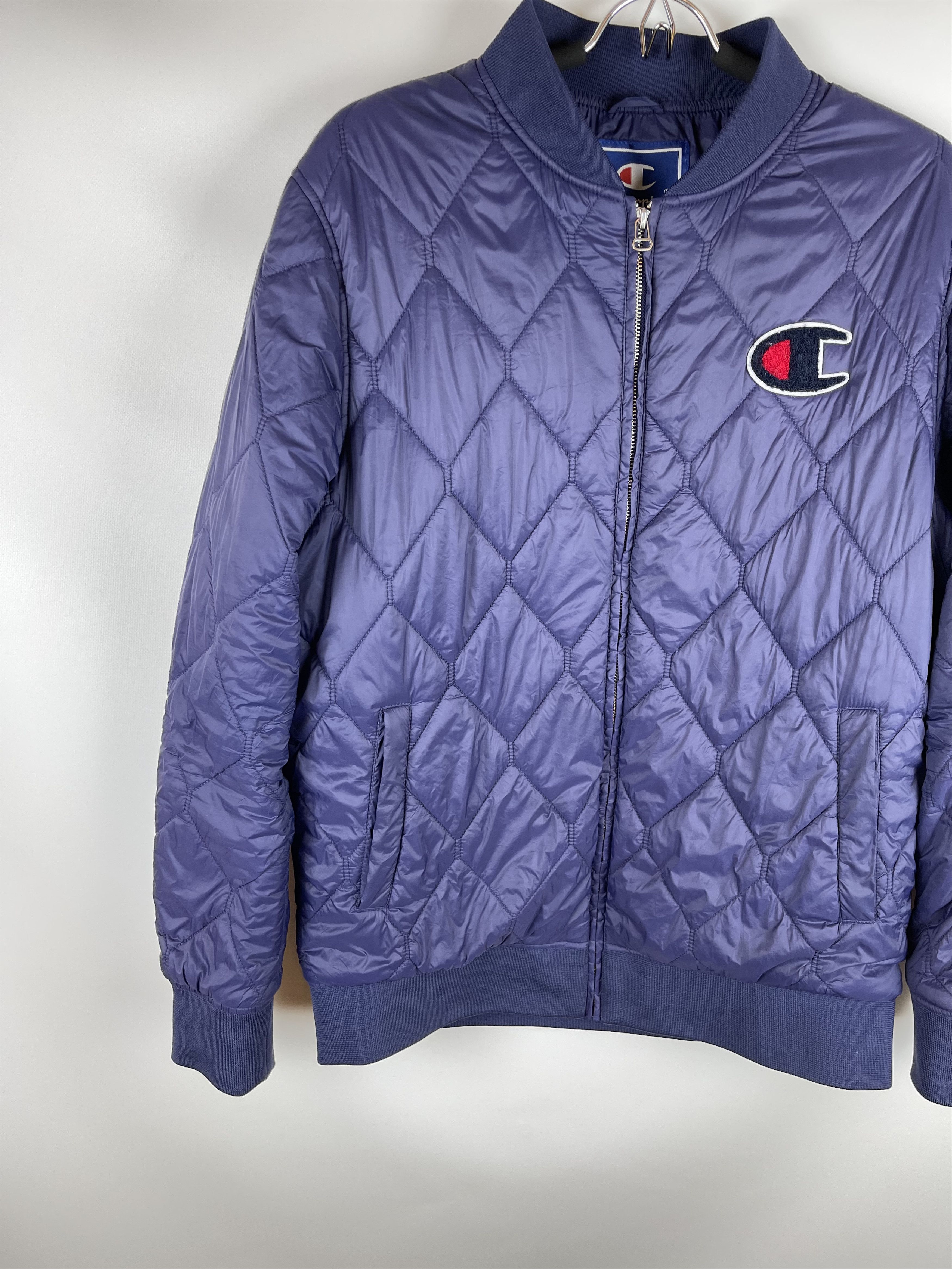 Champion Champion vintage double logo quilted bomber jacket Size US XL / EU 56 / 4 - 3 Thumbnail