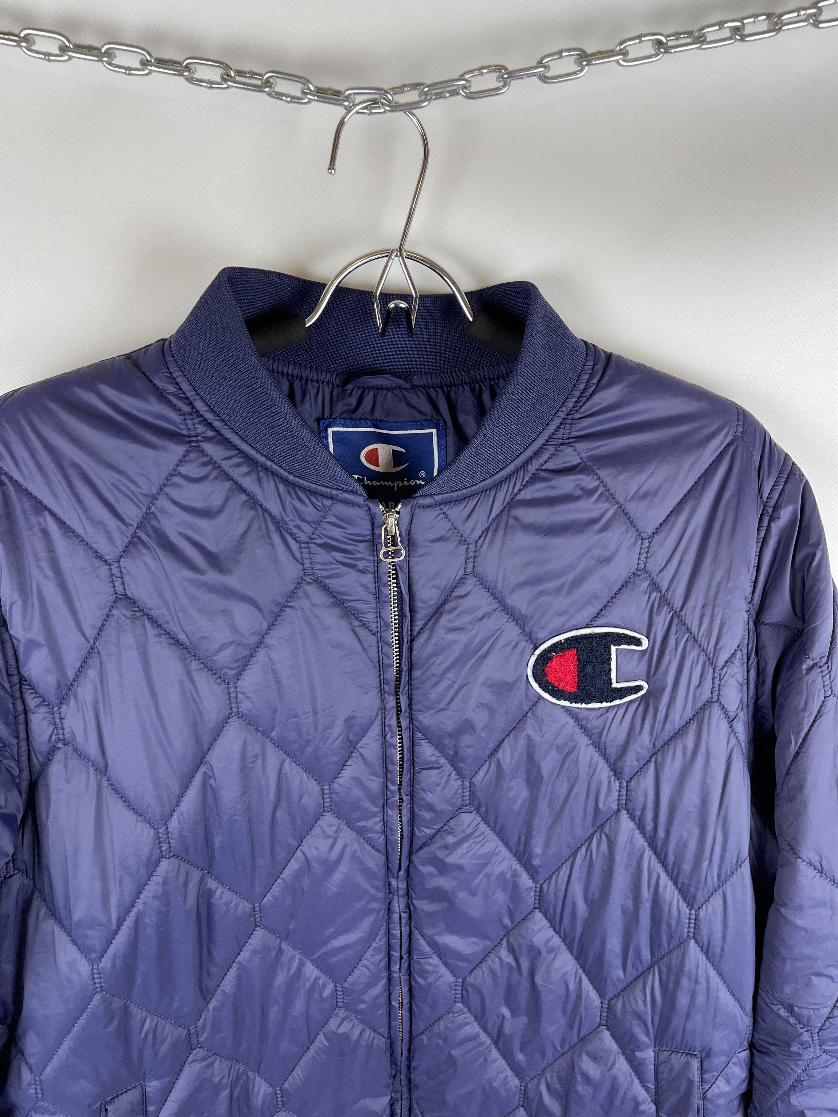 Champion Champion vintage double logo quilted bomber jacket Size US XL / EU 56 / 4 - 5 Thumbnail