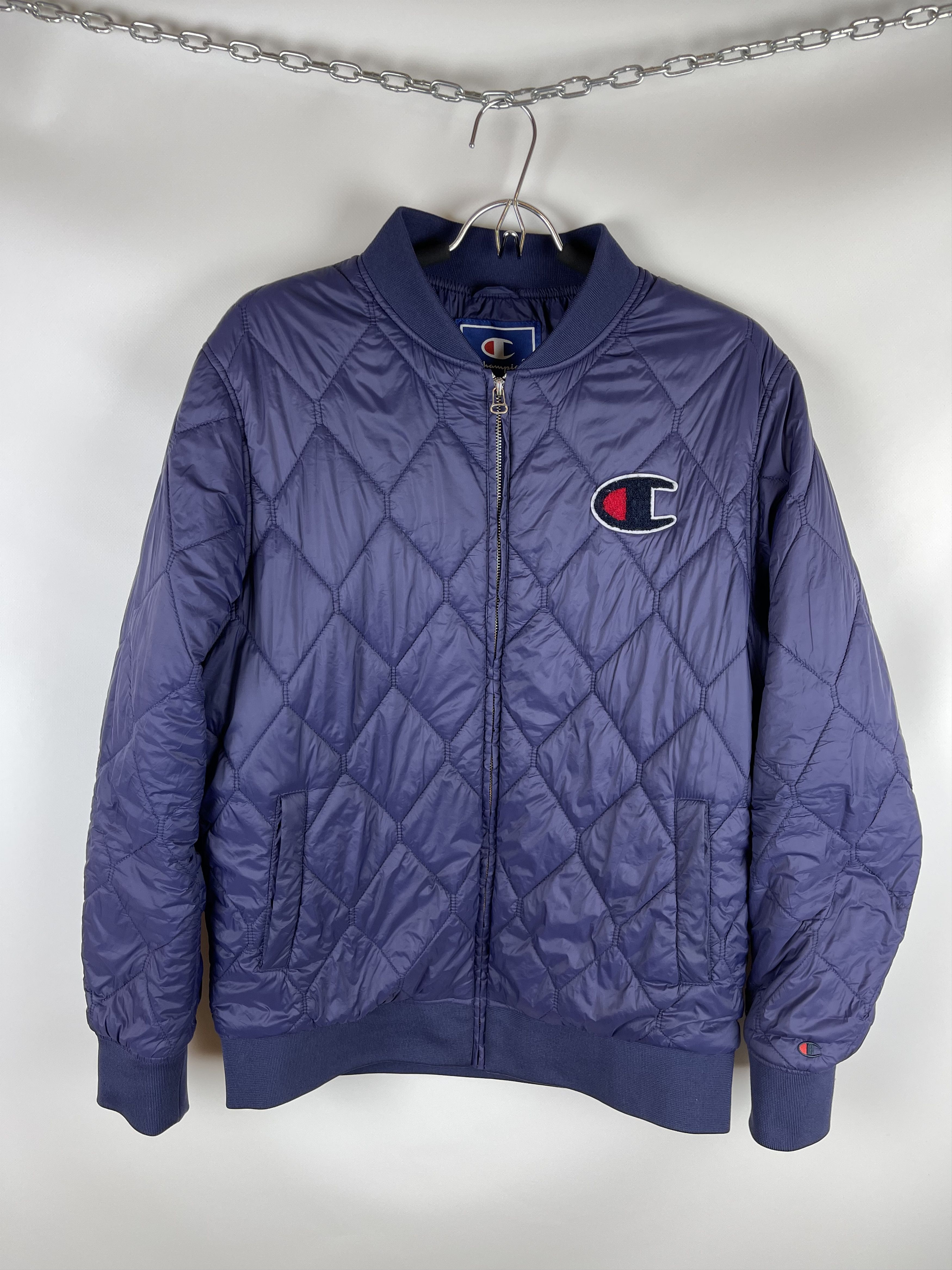 Champion Champion vintage double logo quilted bomber jacket Size US XL / EU 56 / 4 - 1 Thumbnail