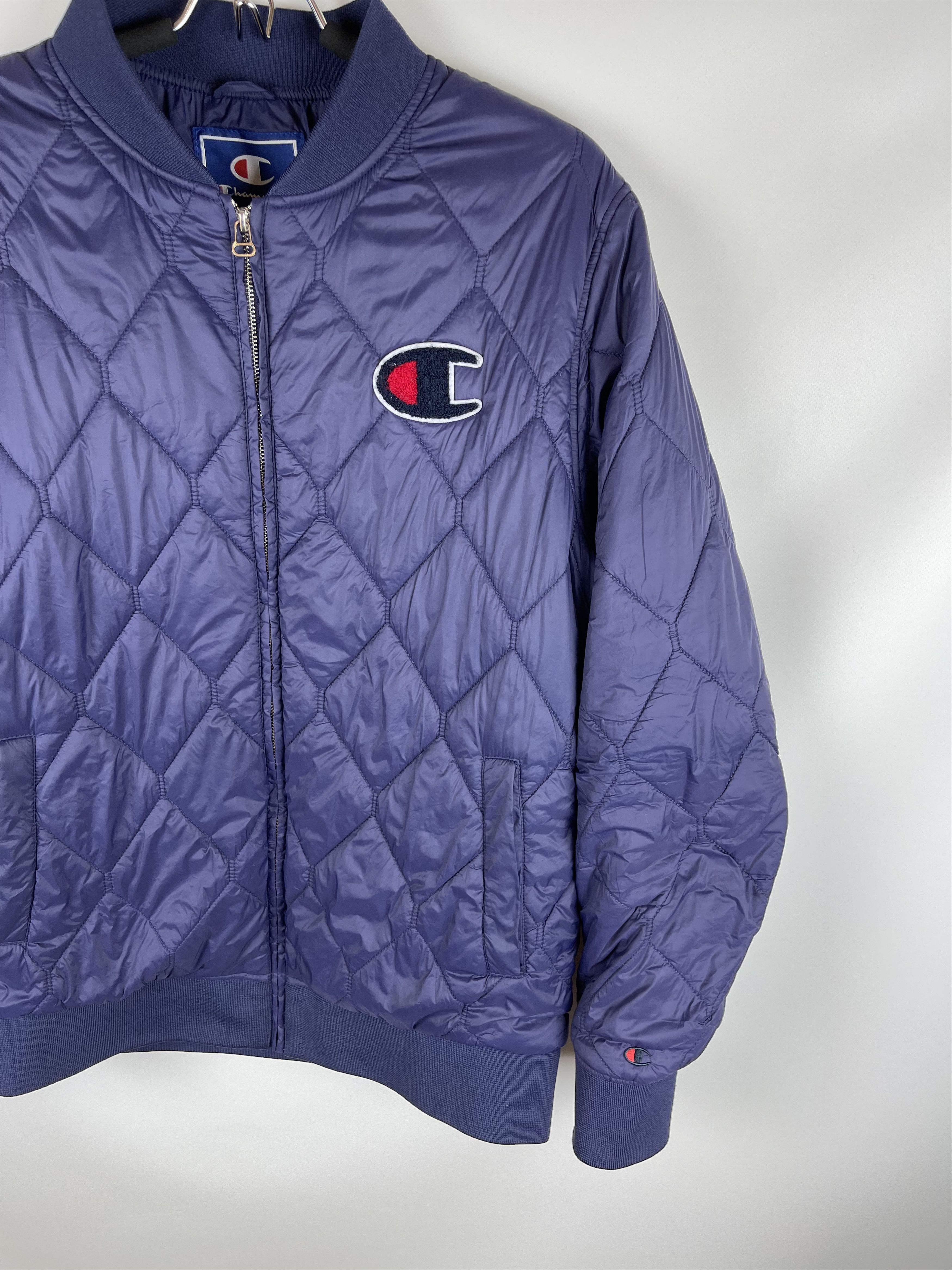 Champion Champion vintage double logo quilted bomber jacket Size US XL / EU 56 / 4 - 4 Thumbnail