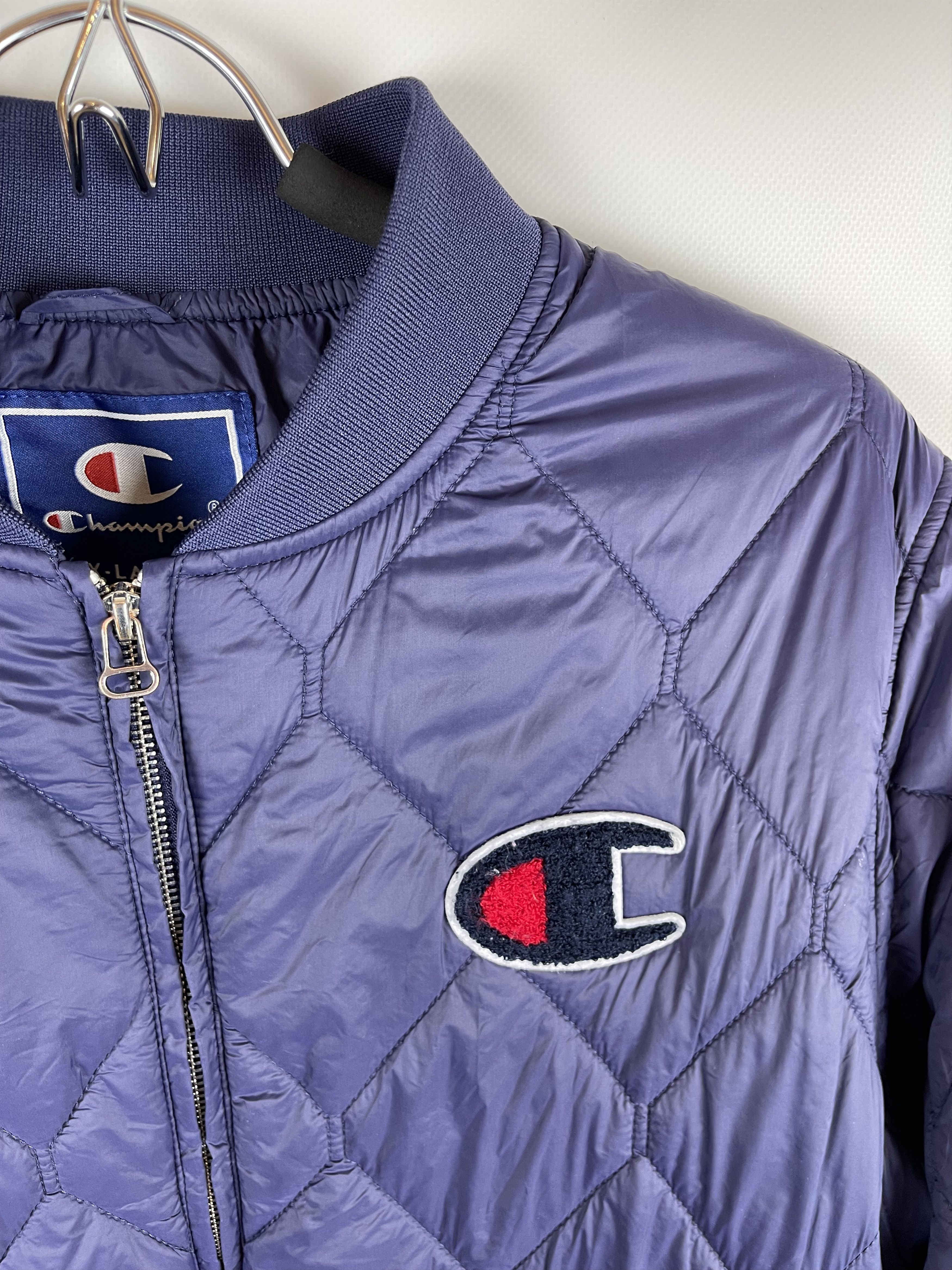 Champion Champion vintage double logo quilted bomber jacket Size US XL / EU 56 / 4 - 7 Thumbnail