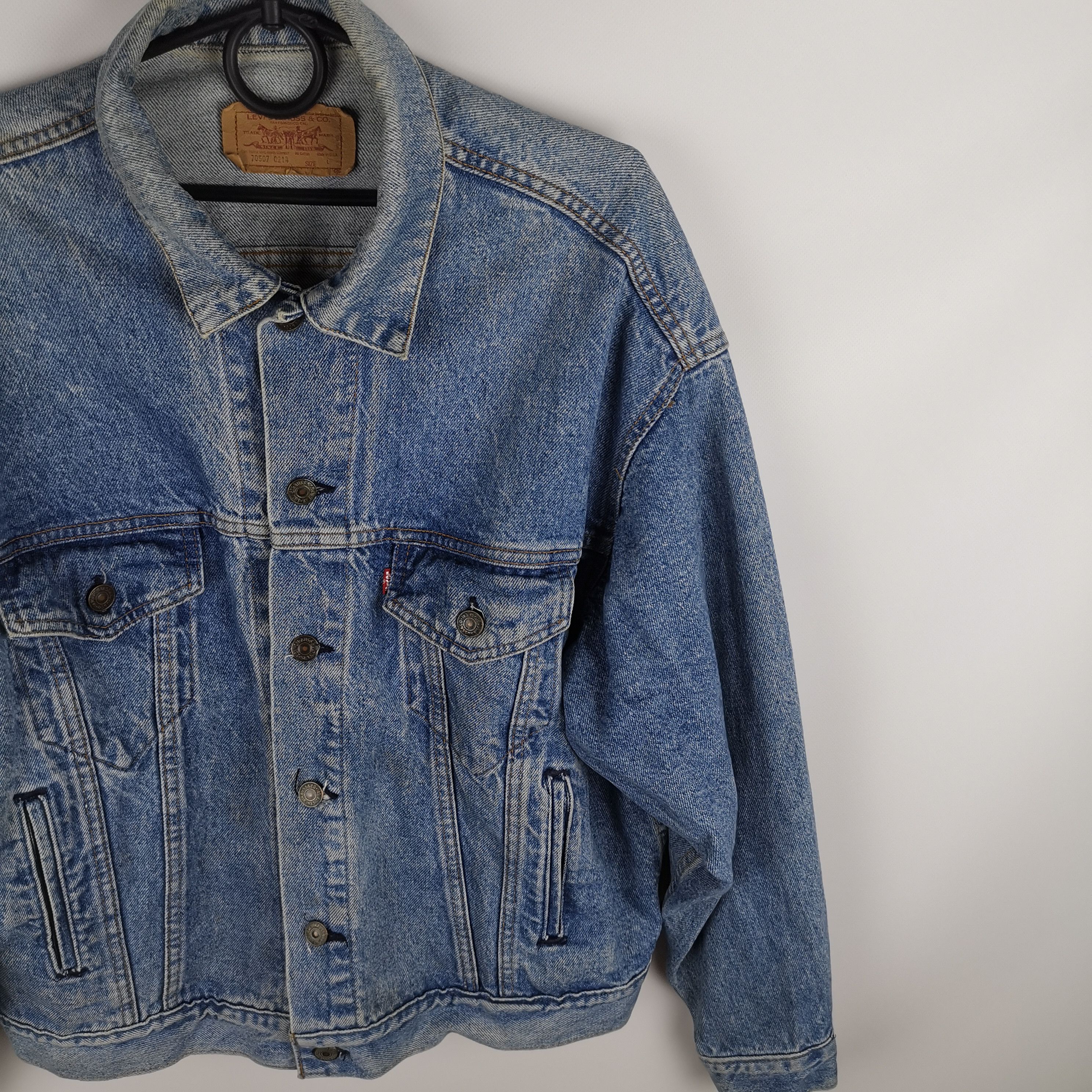 Levi's Levi's vintage 80s 90s blue denim rare made in USA jacket Size US L / EU 52-54 / 3 - 8 Thumbnail