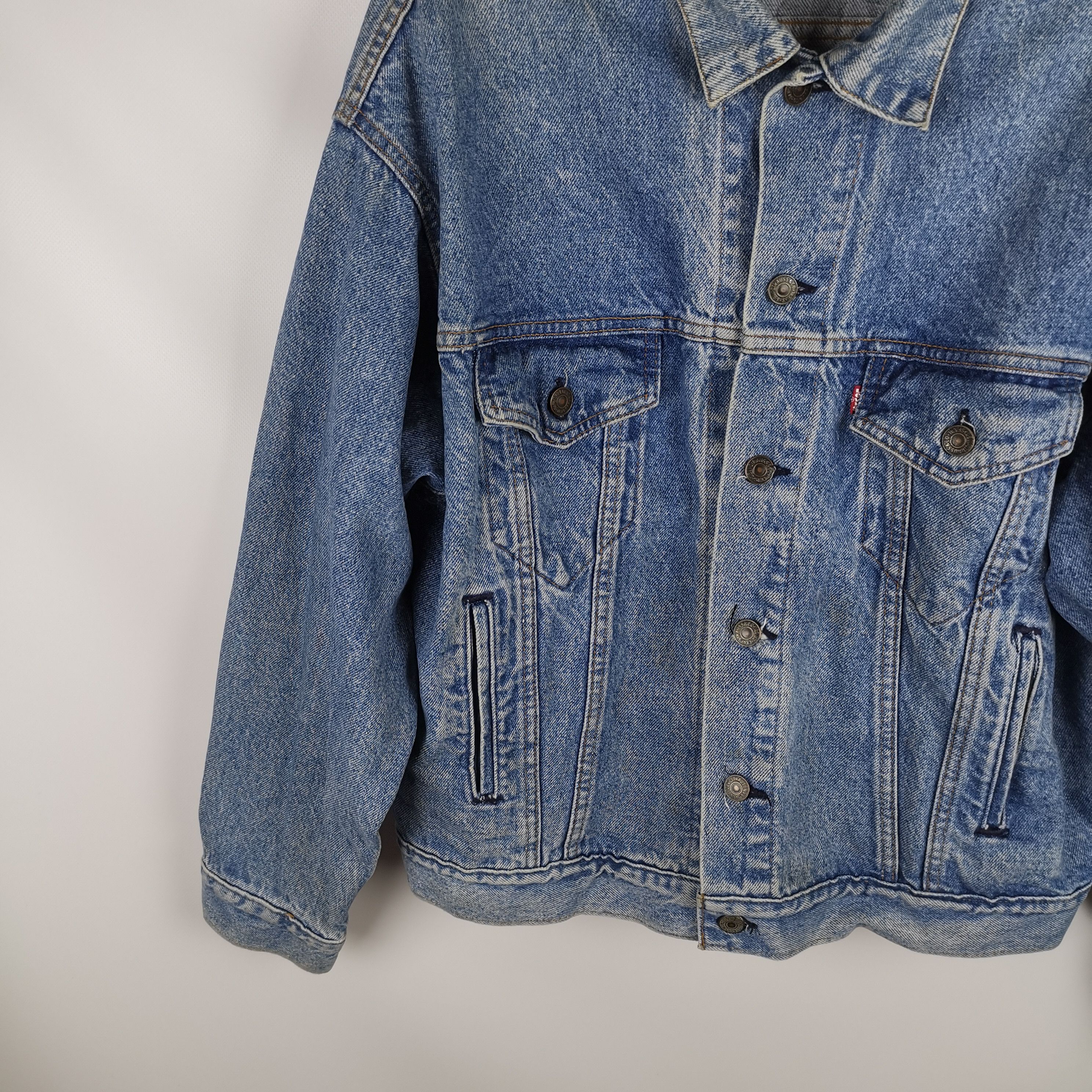 Levi's Levi's vintage 80s 90s blue denim rare made in USA jacket Size US L / EU 52-54 / 3 - 3 Thumbnail