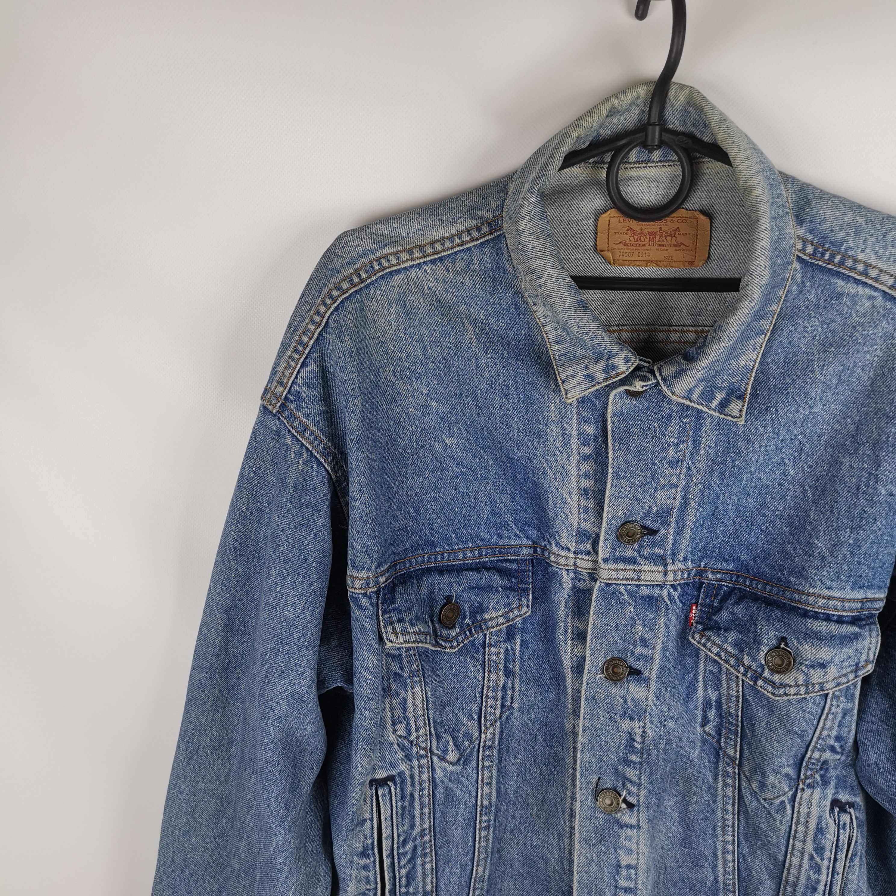 Levi's Levi's vintage 80s 90s blue denim rare made in USA jacket Size US L / EU 52-54 / 3 - 4 Thumbnail