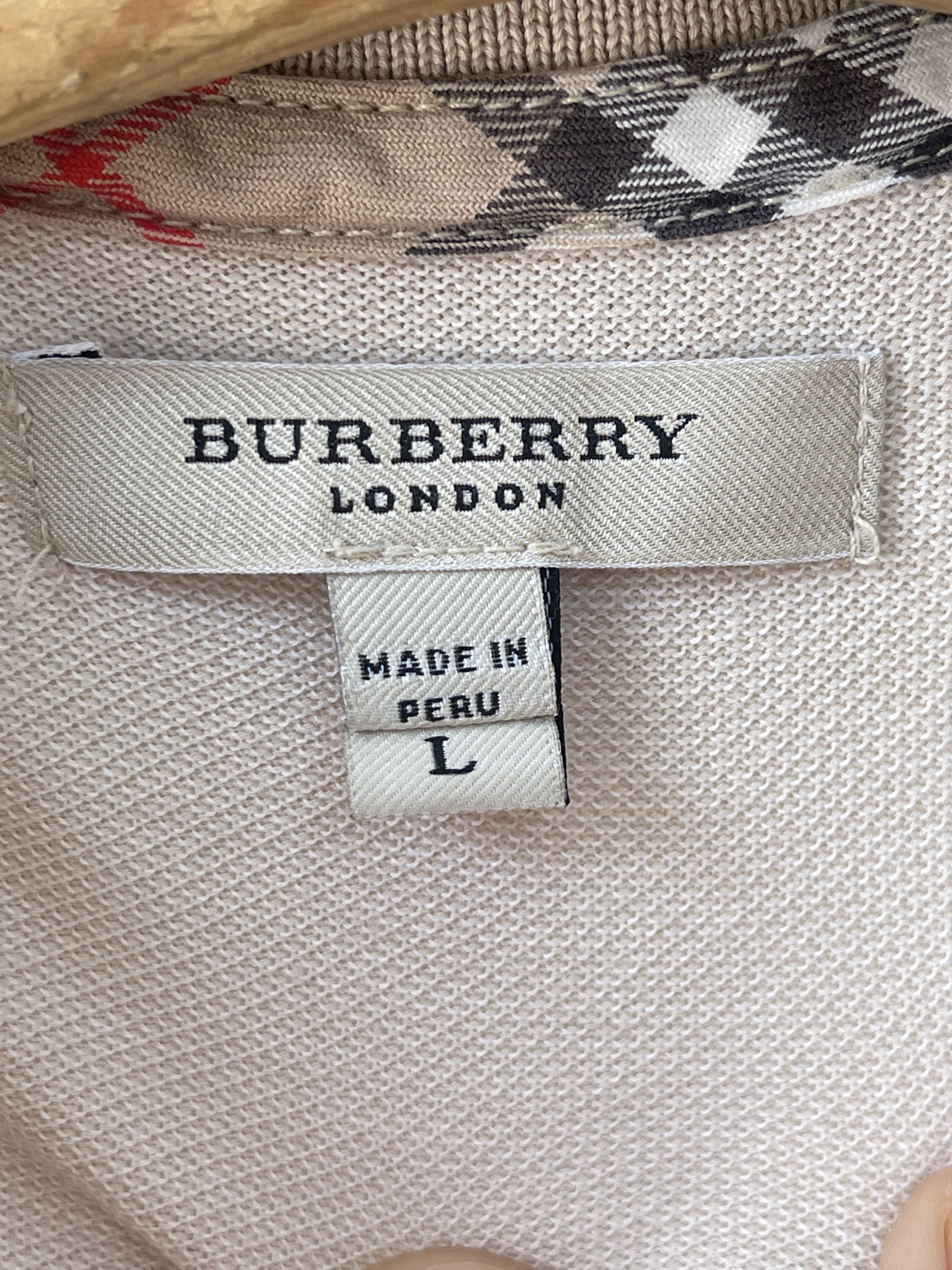 Burberry 🔥 Burberry London polo tshirt beige size S nova check Size US S / EU 44-46 / 1 - 6 Thumbnail