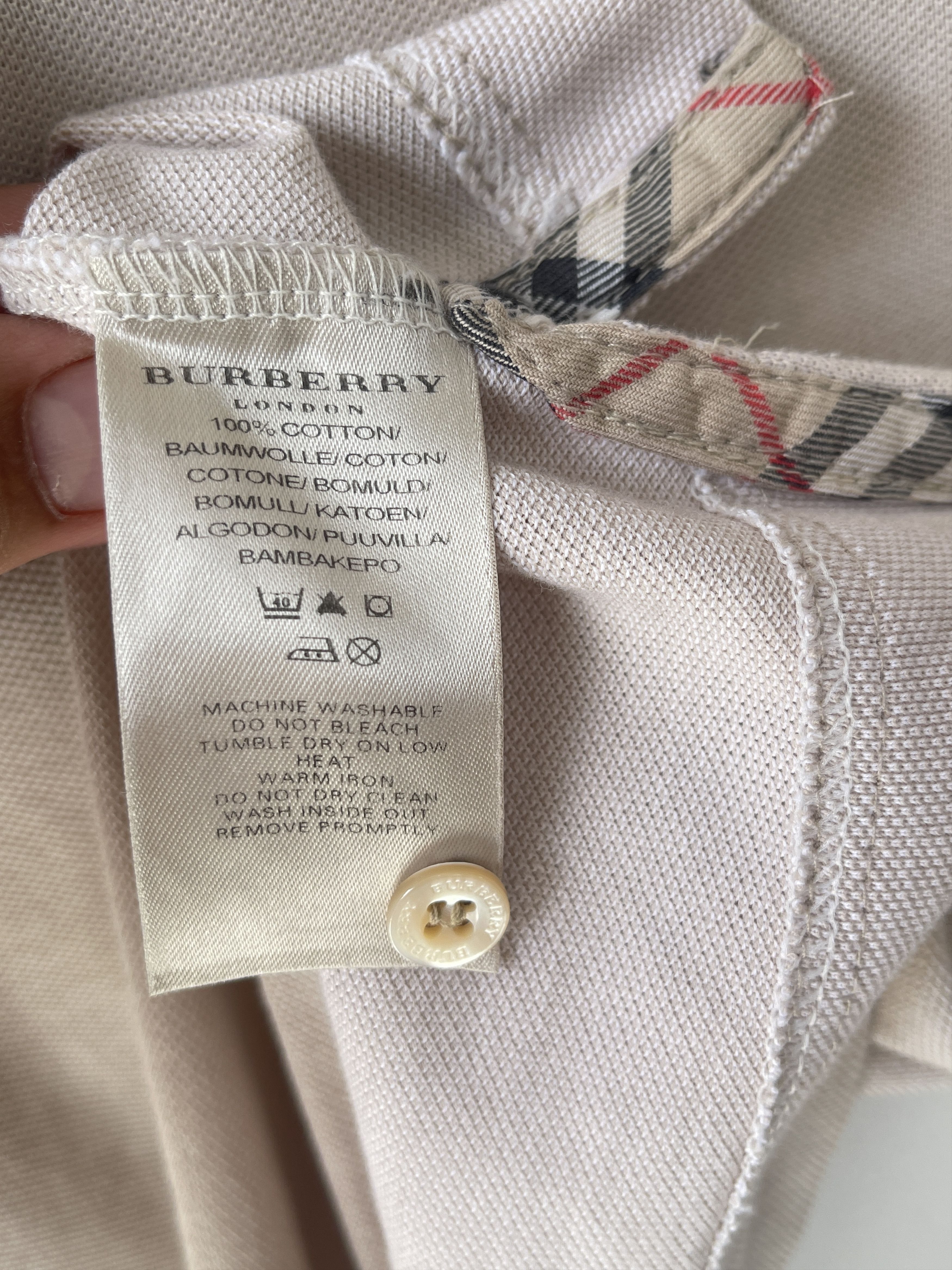 Burberry 🔥 Burberry London polo tshirt beige size S nova check Size US S / EU 44-46 / 1 - 5 Thumbnail