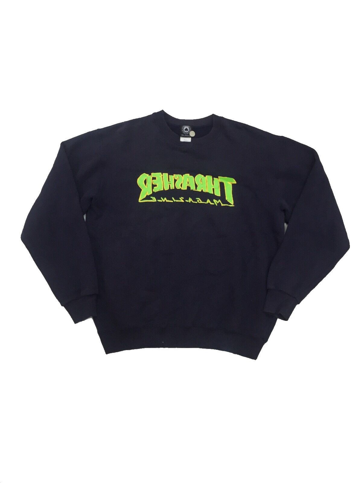 トップス 90s THRASHER vintage sweat usa Vintage 90s Distressed Thrasher Painted Hoodie Skateboard Magazine