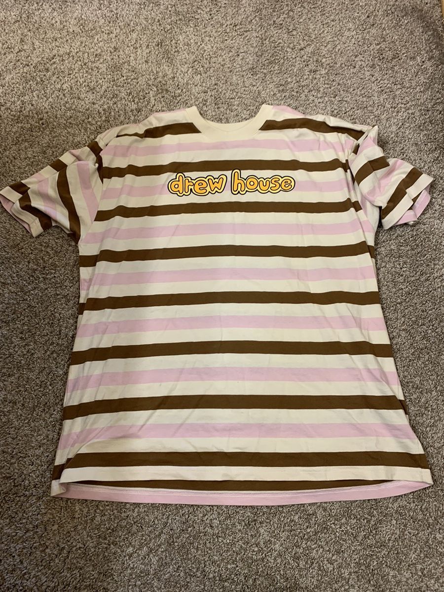 Drew House × Justin Bieber Drew House Neapolitan Stripe Tee Size US XL / EU 56 / 4 - 1 Thumbnail