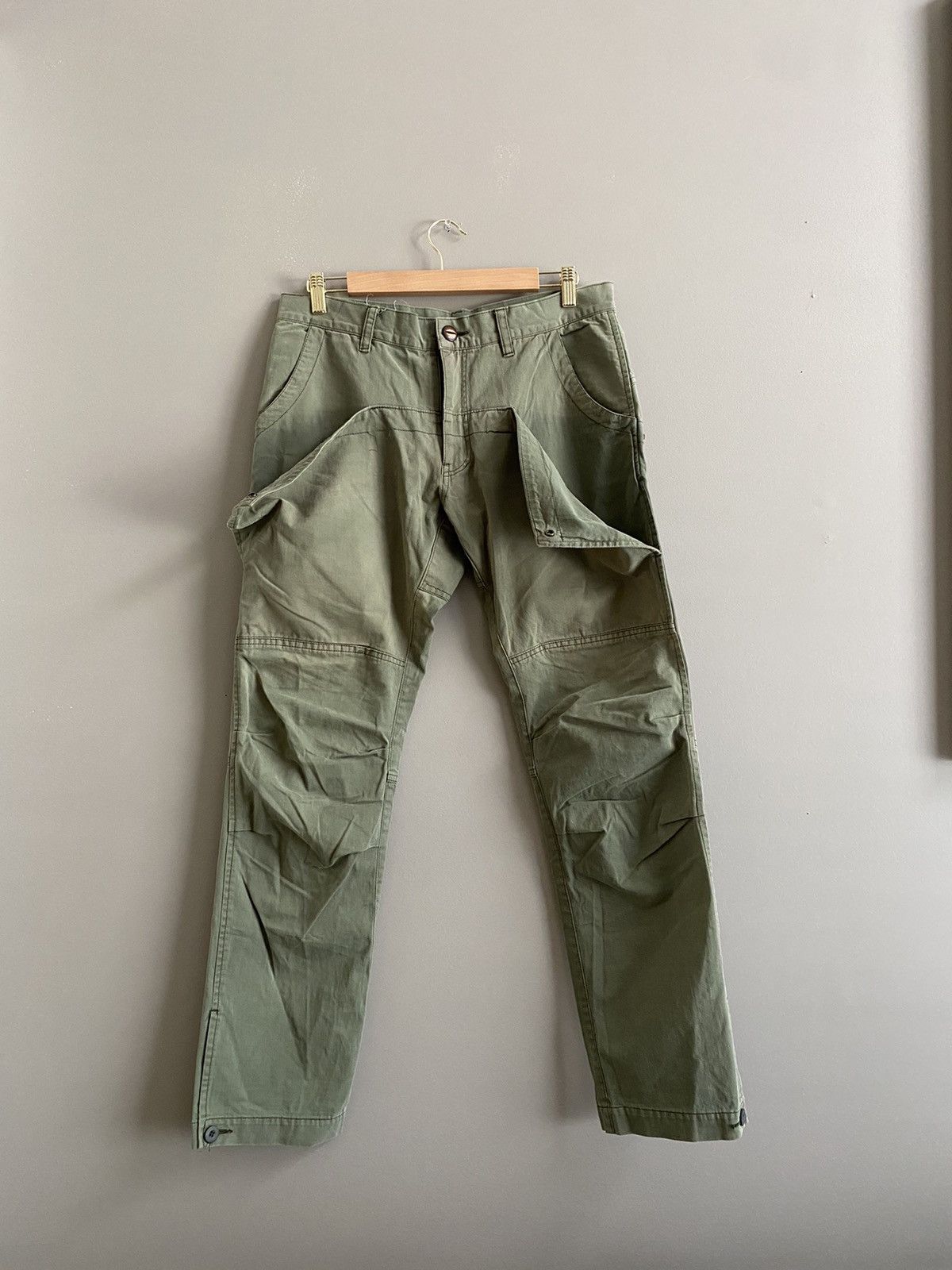 Final Home Vintage Sample Final Home Army Green Cargo Trousers Size US 32 / EU 48 - 2 Thumbnail