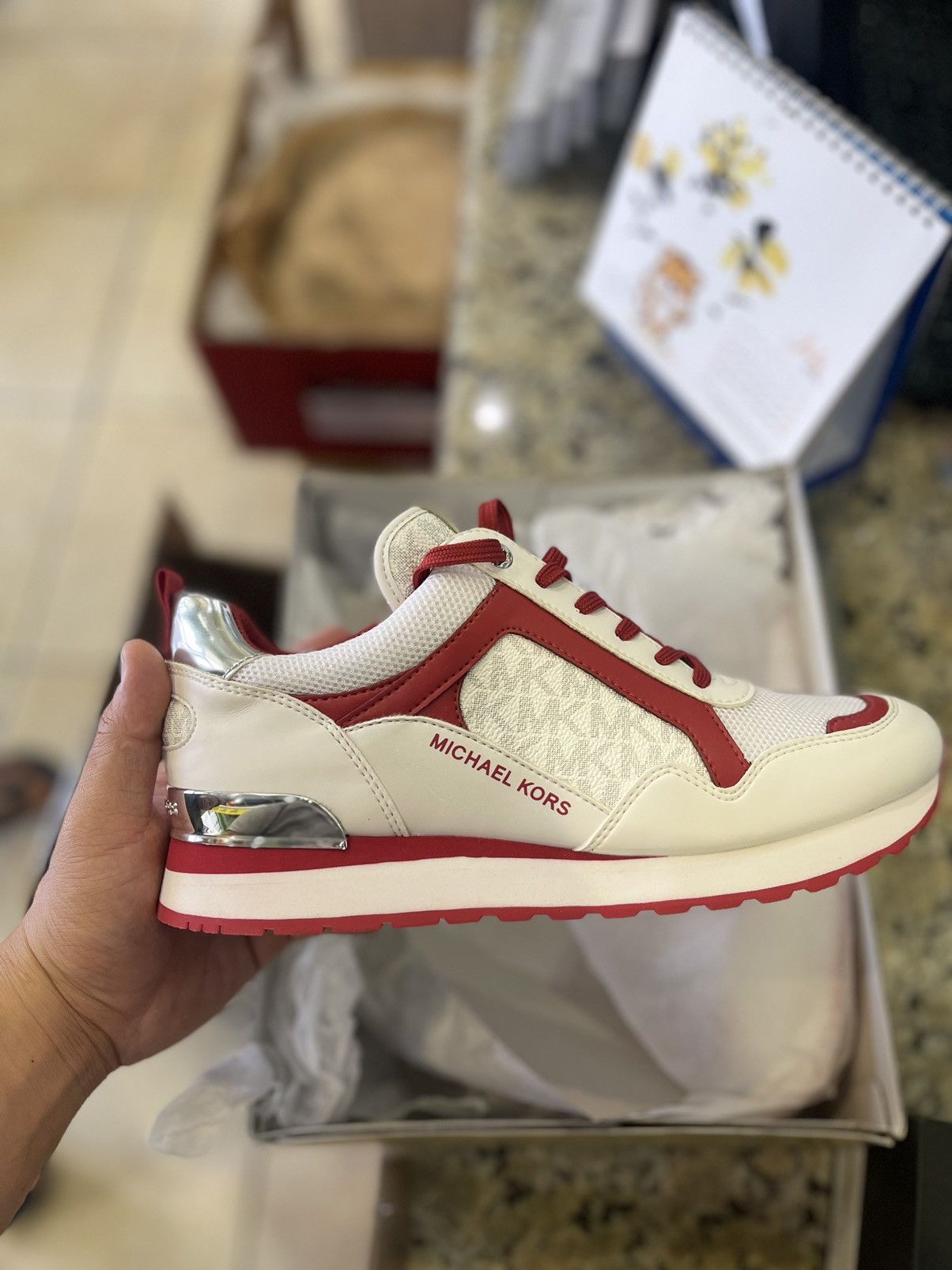 Michael Kors Michael Kors Red n White sneakers Grailed