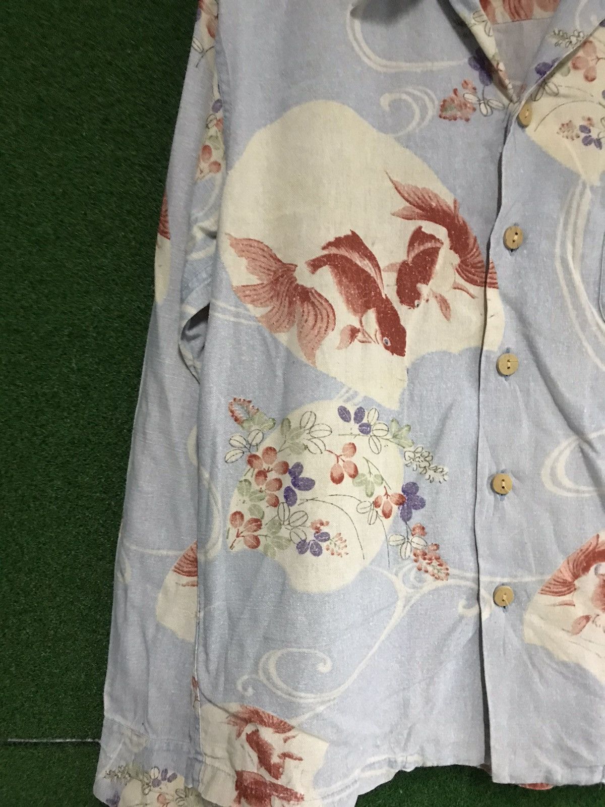 Vintage VINTAGE HAWAII MAKANA LEI SHIRT BUTTON UP FISH BIG LOGI Size US L / EU 52-54 / 3 - 4 Thumbnail