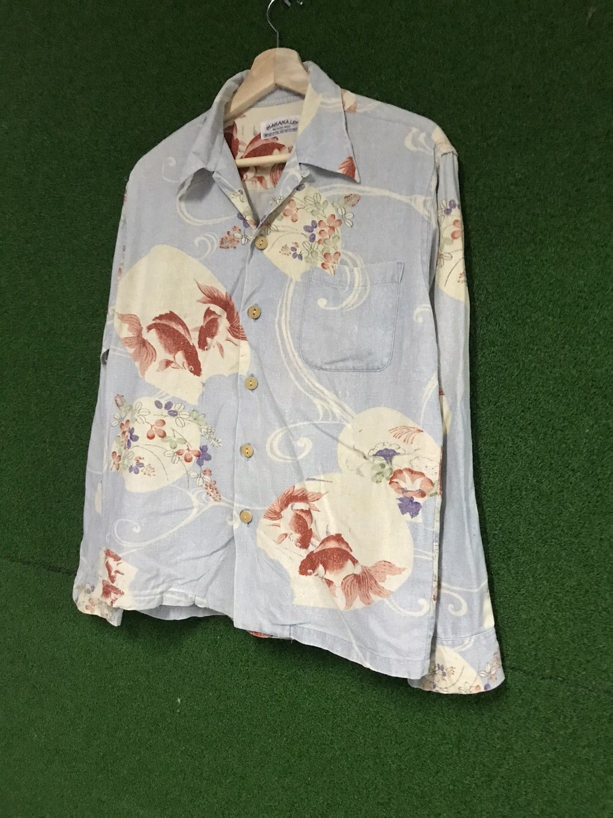 Vintage VINTAGE HAWAII MAKANA LEI SHIRT BUTTON UP FISH BIG LOGI Size US L / EU 52-54 / 3 - 2 Thumbnail