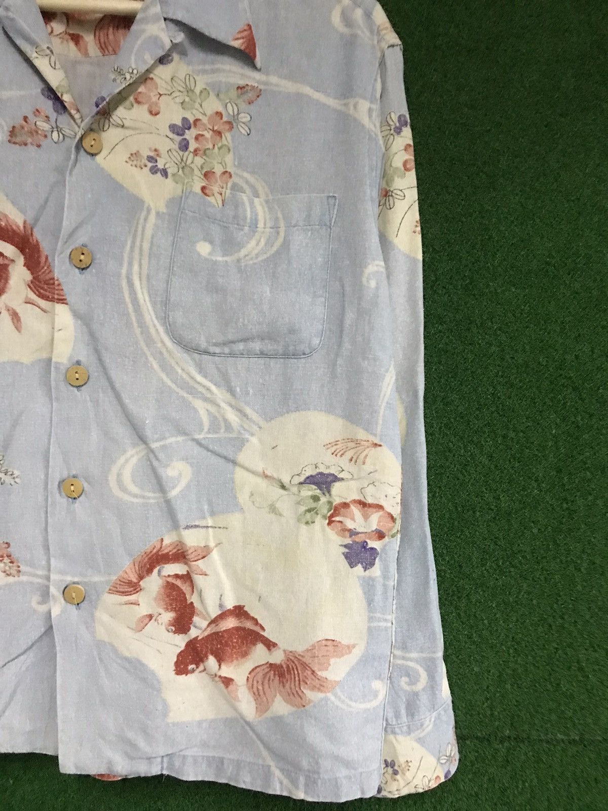 Vintage VINTAGE HAWAII MAKANA LEI SHIRT BUTTON UP FISH BIG LOGI Size US L / EU 52-54 / 3 - 5 Thumbnail