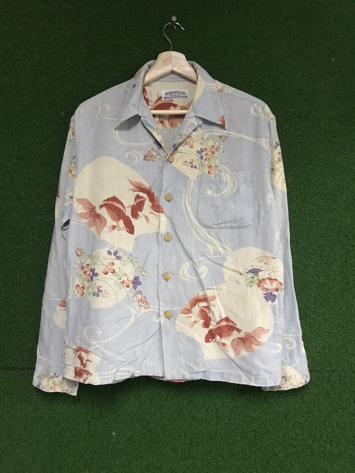 Vintage VINTAGE HAWAII MAKANA LEI SHIRT BUTTON UP FISH BIG LOGI Size US L / EU 52-54 / 3 - 1 Thumbnail