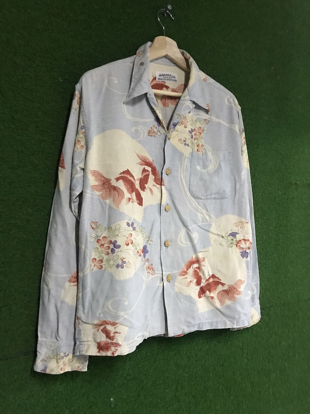 Vintage VINTAGE HAWAII MAKANA LEI SHIRT BUTTON UP FISH BIG LOGI Size US L / EU 52-54 / 3 - 3 Thumbnail