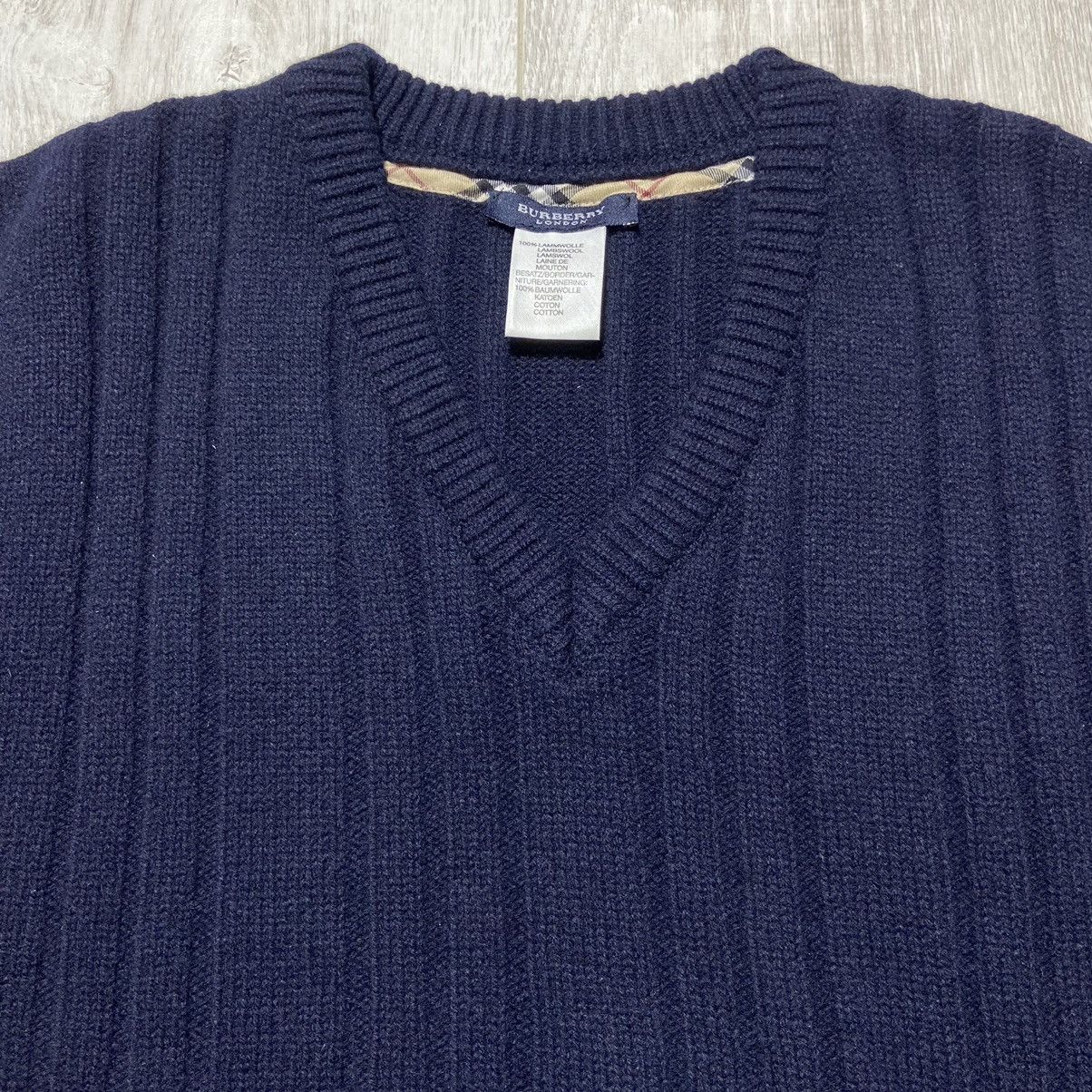 Burberry Vintage 90s Burberry Ribbed Wool Sweater Size US XL / EU 56 / 4 - 3 Thumbnail