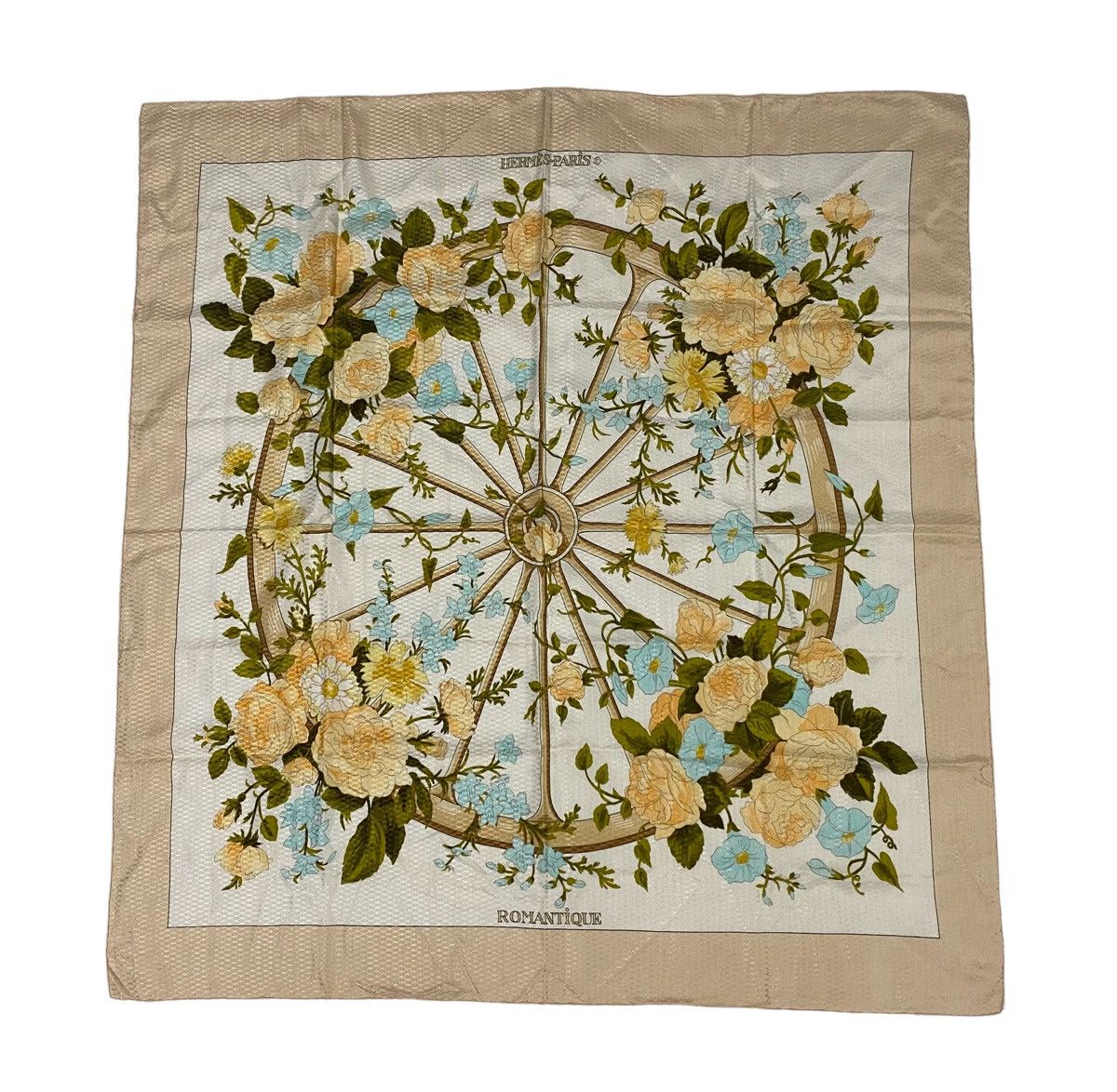 Hermes HERMES AUTHENTIC ROMANTIQUE SILK SCARF | Grailed