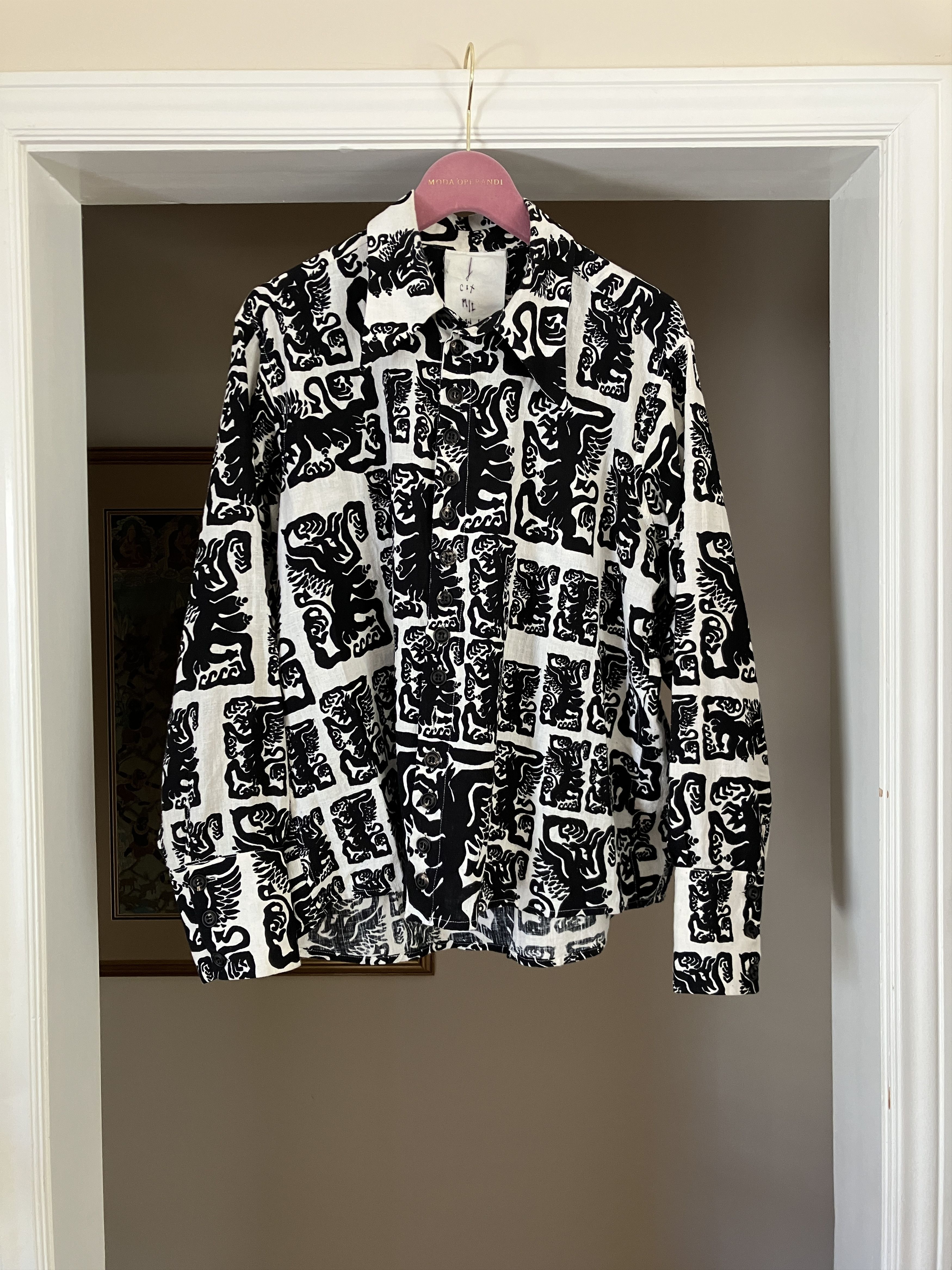John Alexander Skelton CIX Dave Baby Demon Print Shirt | Grailed