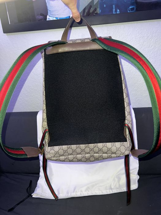 Gucci Soft GG Supreme Backpack With Appliqués - BAGAHOLICBOY