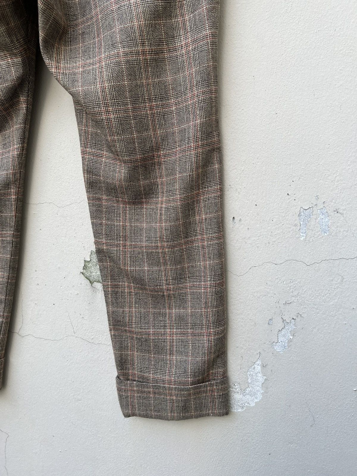 Issey Miyake Vintage Mercibeaucoup Double Waist Checkered Wool Trouser Size US 29 - 15 Thumbnail