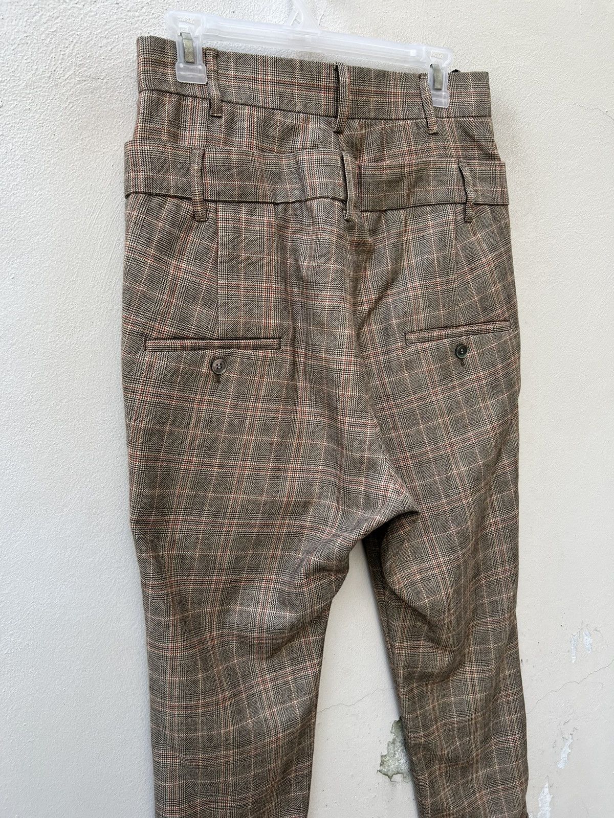 Issey Miyake Vintage Mercibeaucoup Double Waist Checkered Wool Trouser Size US 29 - 12 Thumbnail