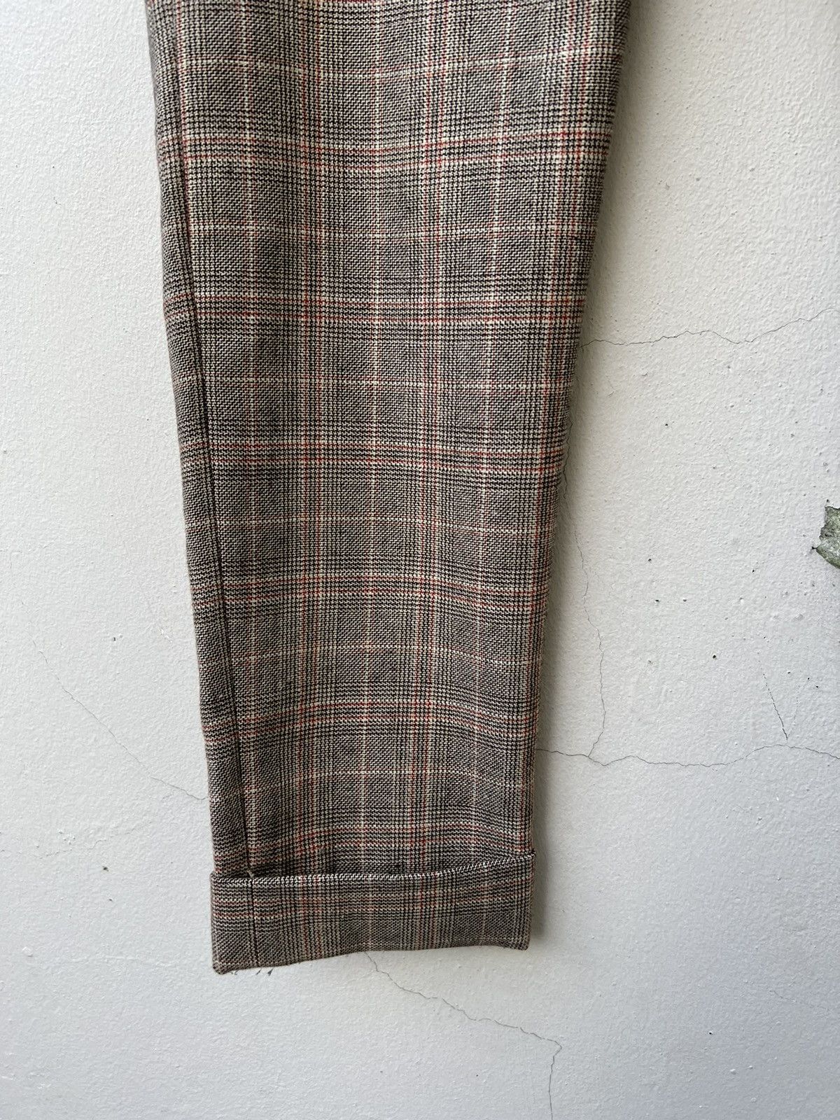 Issey Miyake Vintage Mercibeaucoup Double Waist Checkered Wool Trouser Size US 29 - 8 Thumbnail