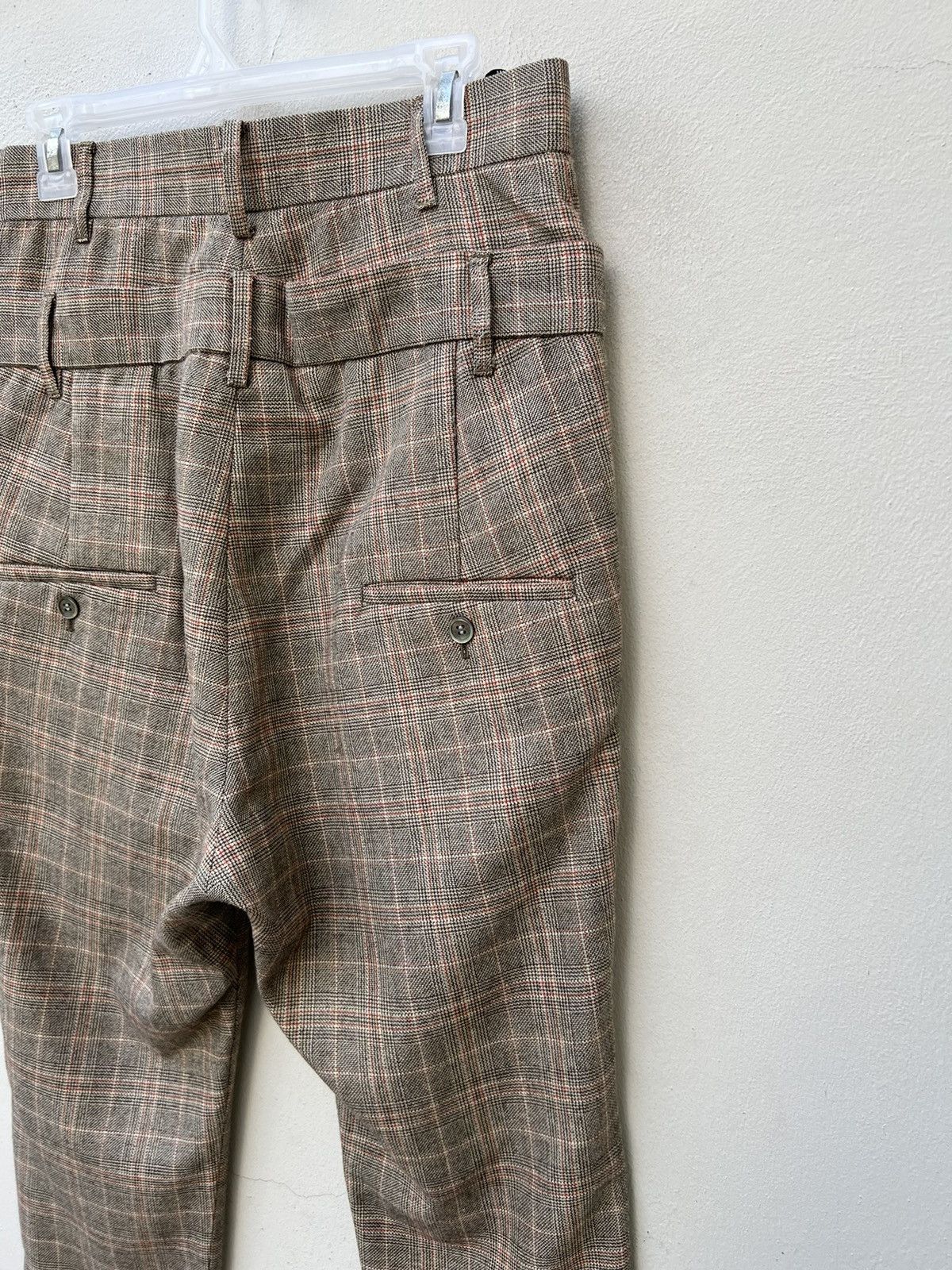 Issey Miyake Vintage Mercibeaucoup Double Waist Checkered Wool Trouser Size US 29 - 14 Thumbnail
