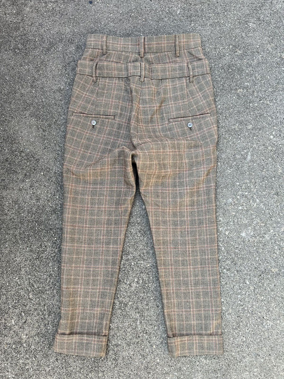 Issey Miyake Vintage Mercibeaucoup Double Waist Checkered Wool Trouser Size US 29 - 2 Thumbnail