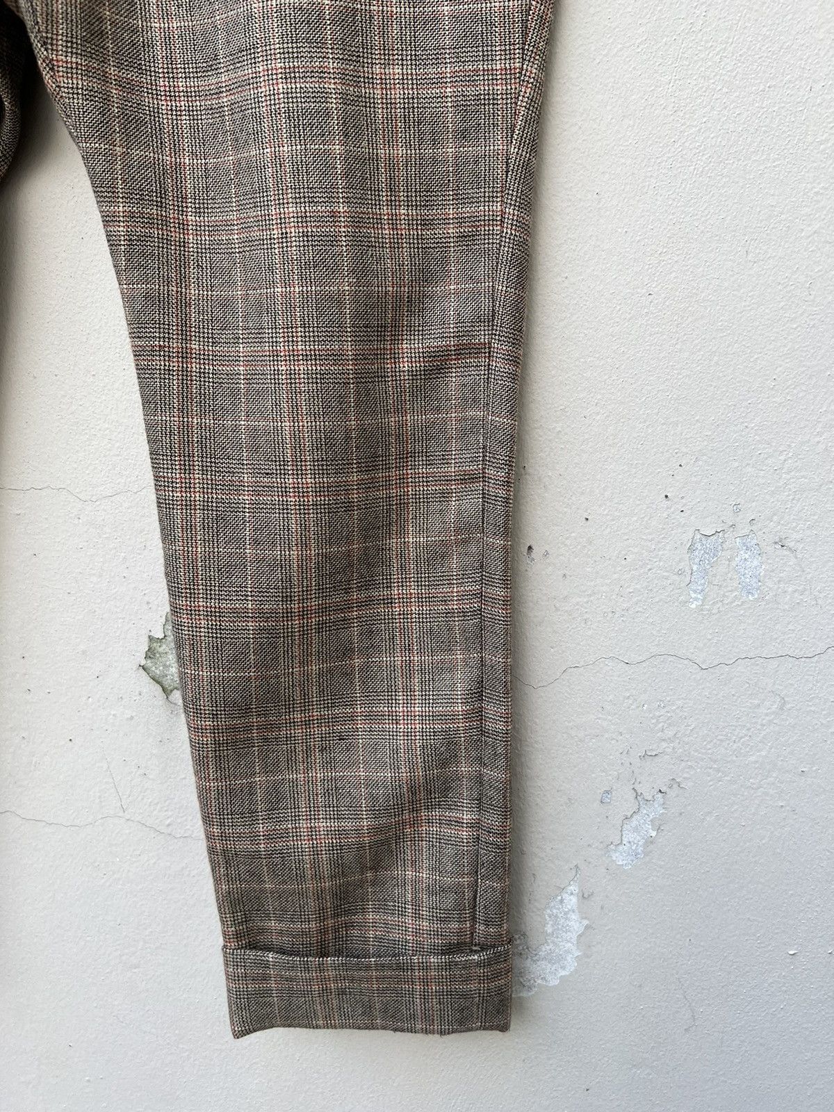 Issey Miyake Vintage Mercibeaucoup Double Waist Checkered Wool Trouser Size US 29 - 10 Thumbnail