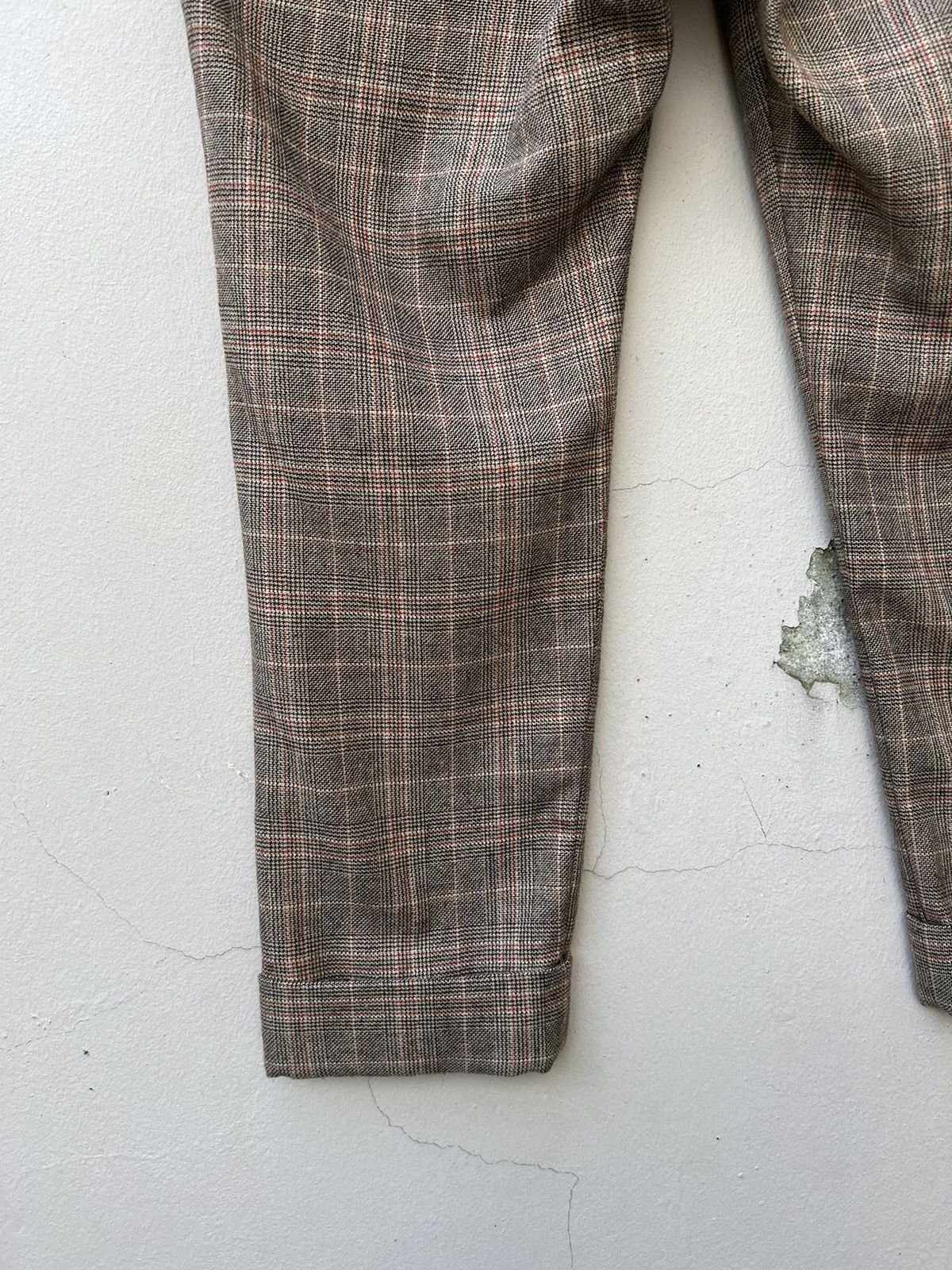 Issey Miyake Vintage Mercibeaucoup Double Waist Checkered Wool Trouser Size US 29 - 13 Thumbnail