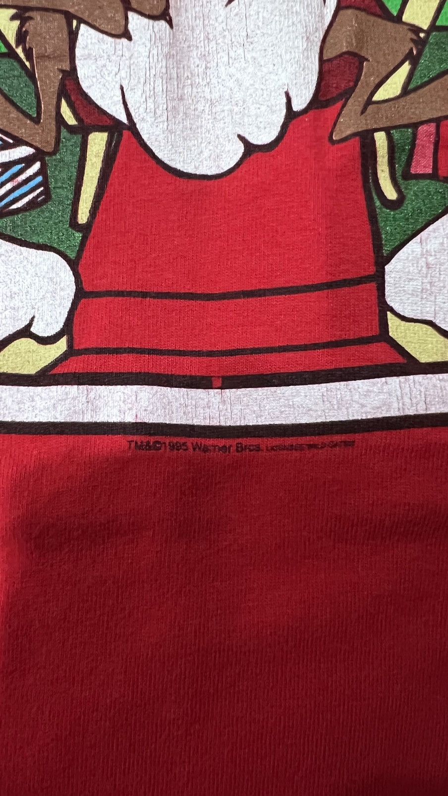 Other × Vintage × Warner Bros ‘95 Taz Merry Christmas Your Photo With Santa TShirt Size XL Size US XL / EU 56 / 4 - 9 Thumbnail