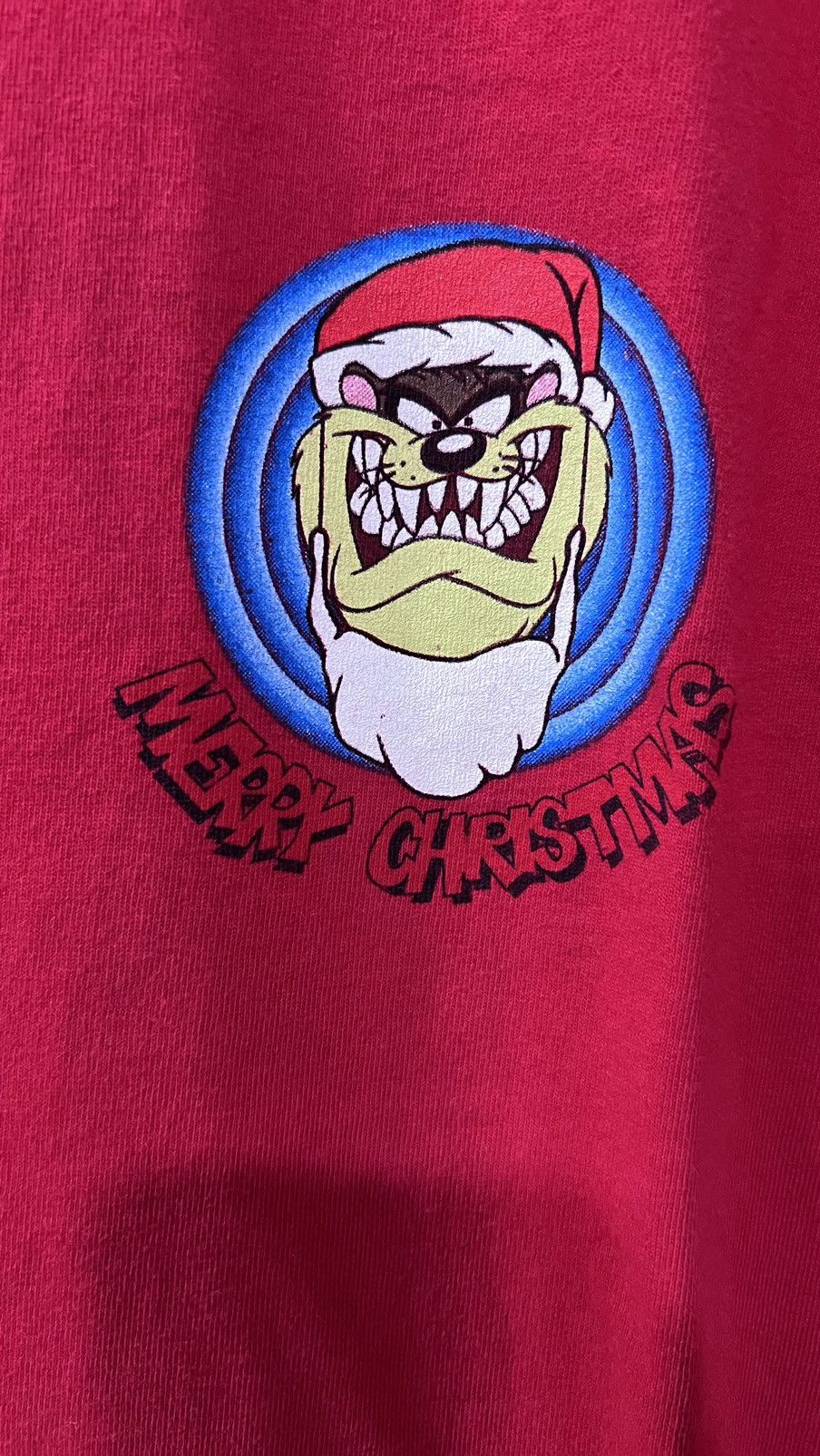 Other × Vintage × Warner Bros ‘95 Taz Merry Christmas Your Photo With Santa TShirt Size XL Size US XL / EU 56 / 4 - 3 Thumbnail