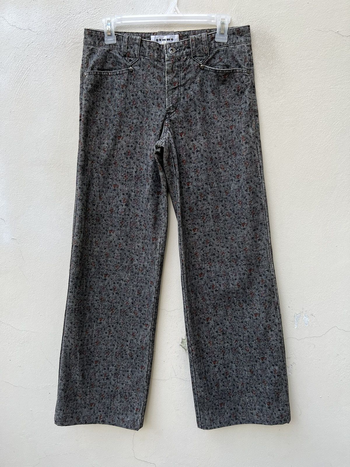 gomme Vintage Gomme Japan Westerner Flowery Wide Leg Jeans Size US 29 - 3 Thumbnail